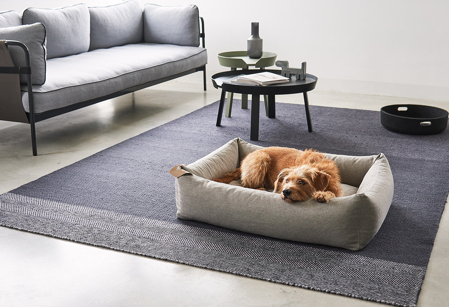 MiaCara Mare Box-Bett Sand waschbares Hundebett