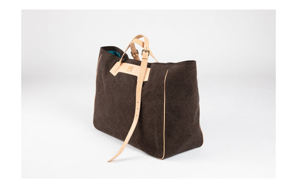 2.8 duepuntootto Margaret Weekender Organic Cotton Chocolate moderne Hundereisetasche