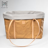 2.8 duepuntootto ANNIE paper dog bag havana canvas nachhaltige Hundereisetasche