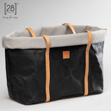 2.8 duepuntootto ANNIE wax paper dog bag black canvas schwarze Hundereisetasche fuer kleine Hunde