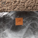 2.8 duepuntootto ANNIE wax paper dog bag silver boucle wool Hundereisetasche