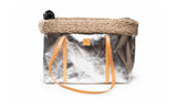     2.8 duepuntootto ANNIE wax paper dog bag silver boucle wool Hundereisetasche mit Netz