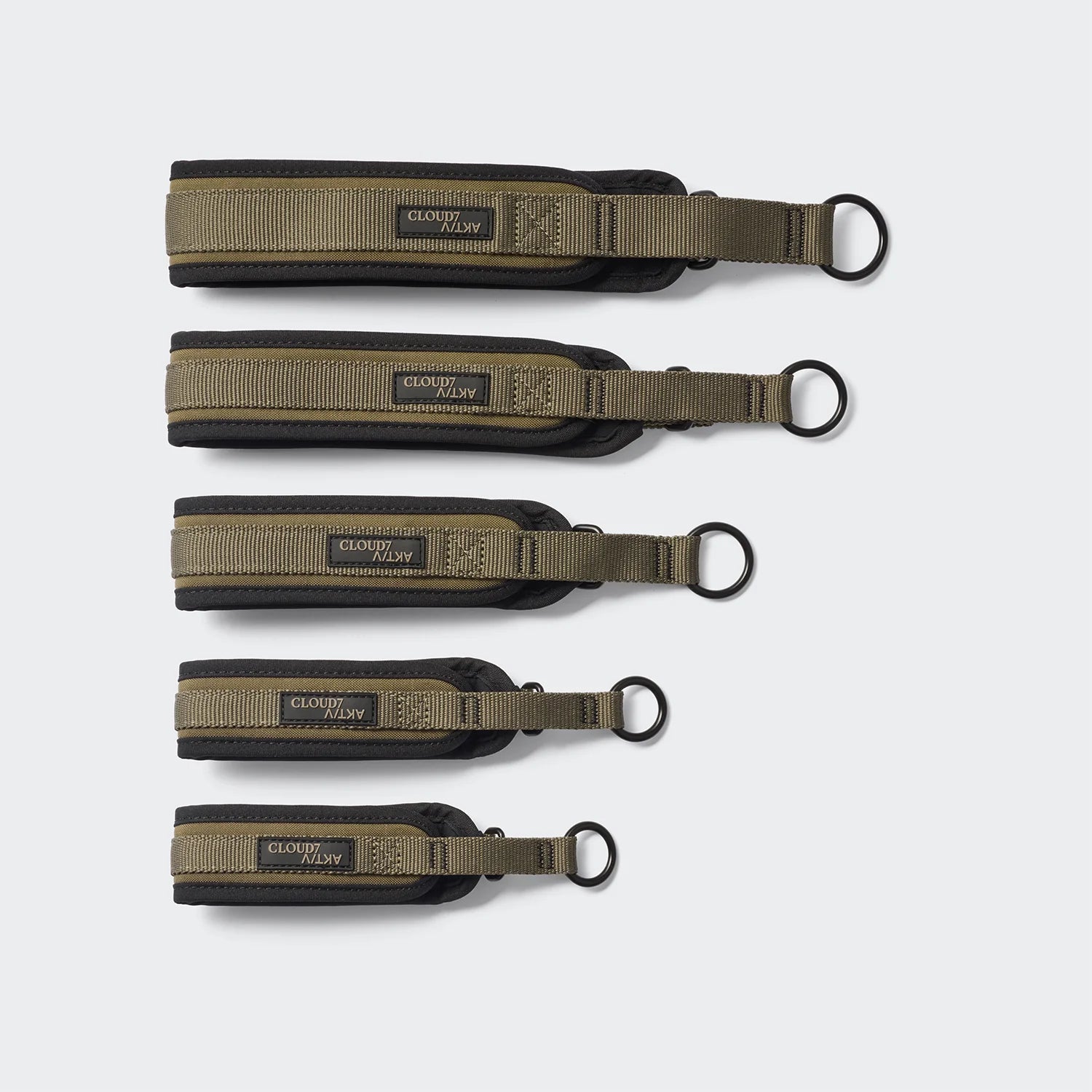 Cloud7 C-1 Zugstopp Halsband AKTIV Softshell Olive Hundehalsband wasserabweisend