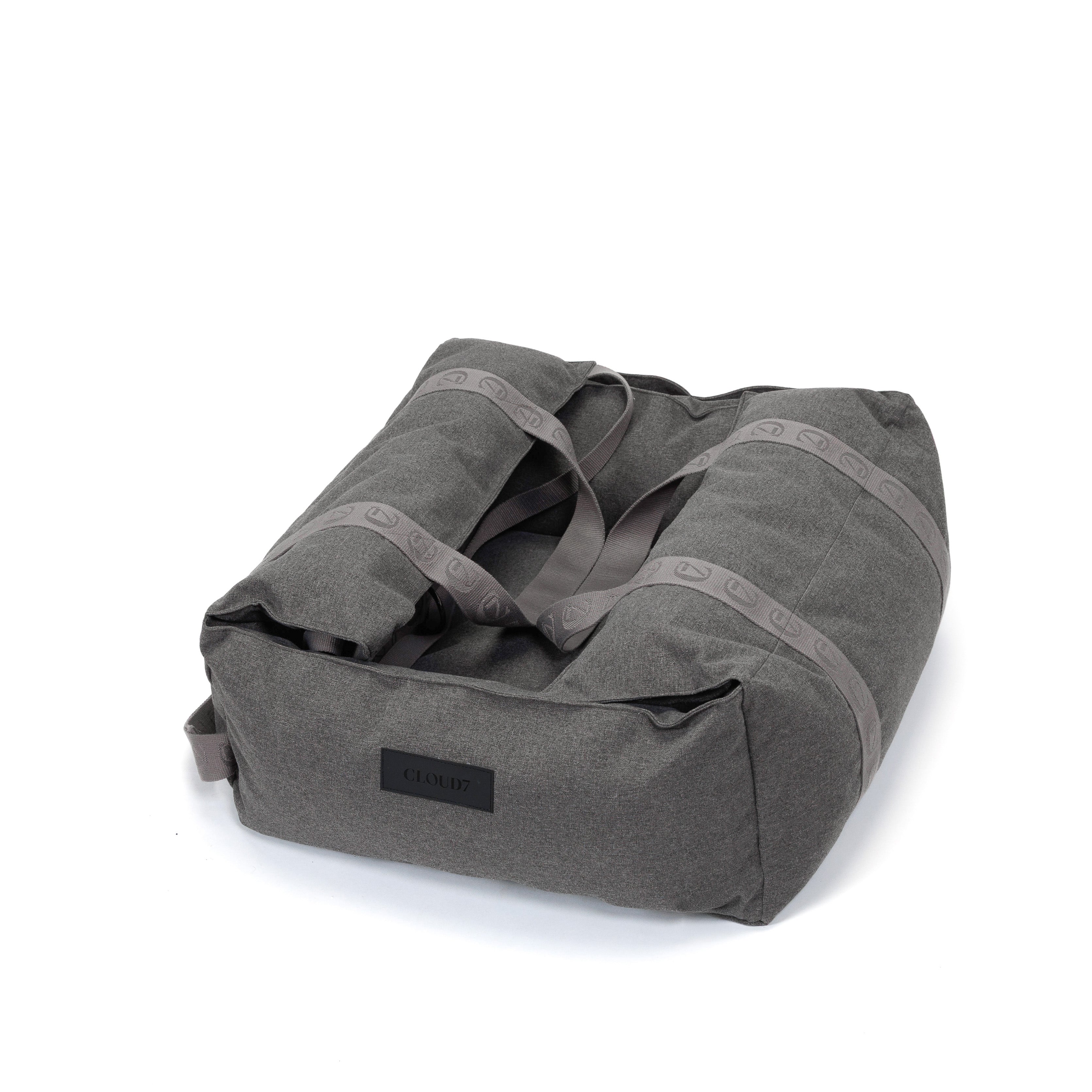 Cloud7 Hundeautositz Getaway Light Graphite tragbar Autositz für Hunde Hundereisebett Reisen 