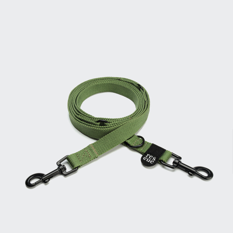     Cloud7 Hundeleine Nylon RESC7UE Gruen verstellbare Stoffleine