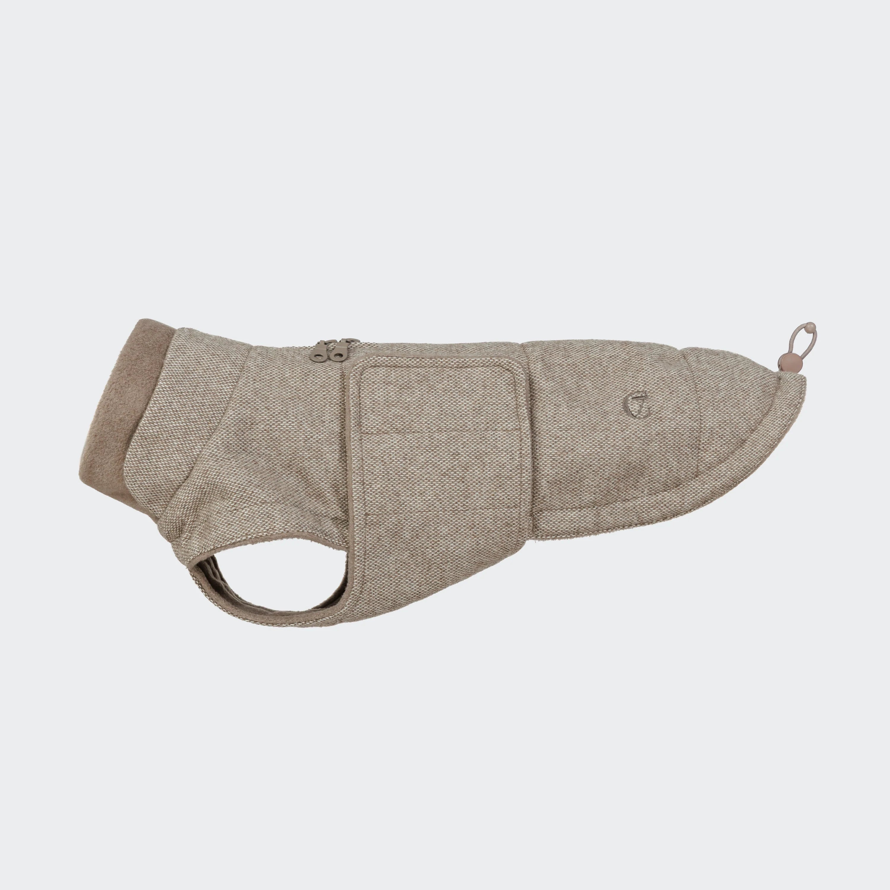Cloud7 Hundemantel Brooklyn DACKEL Tweed Beige