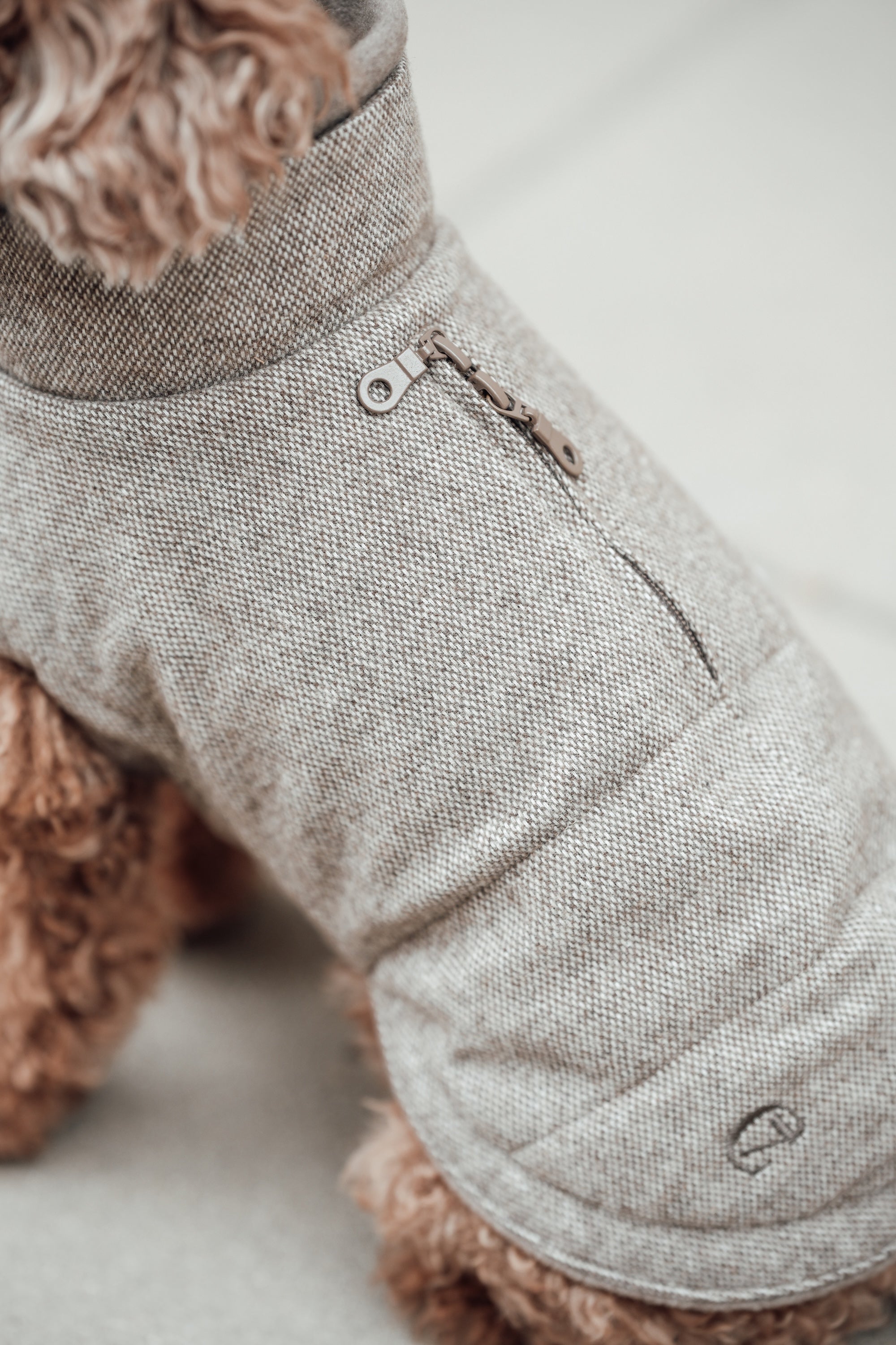 Cloud7 Hundemantel Brooklyn Tweed Beige LEVEY Hundepullover Herbst Winter