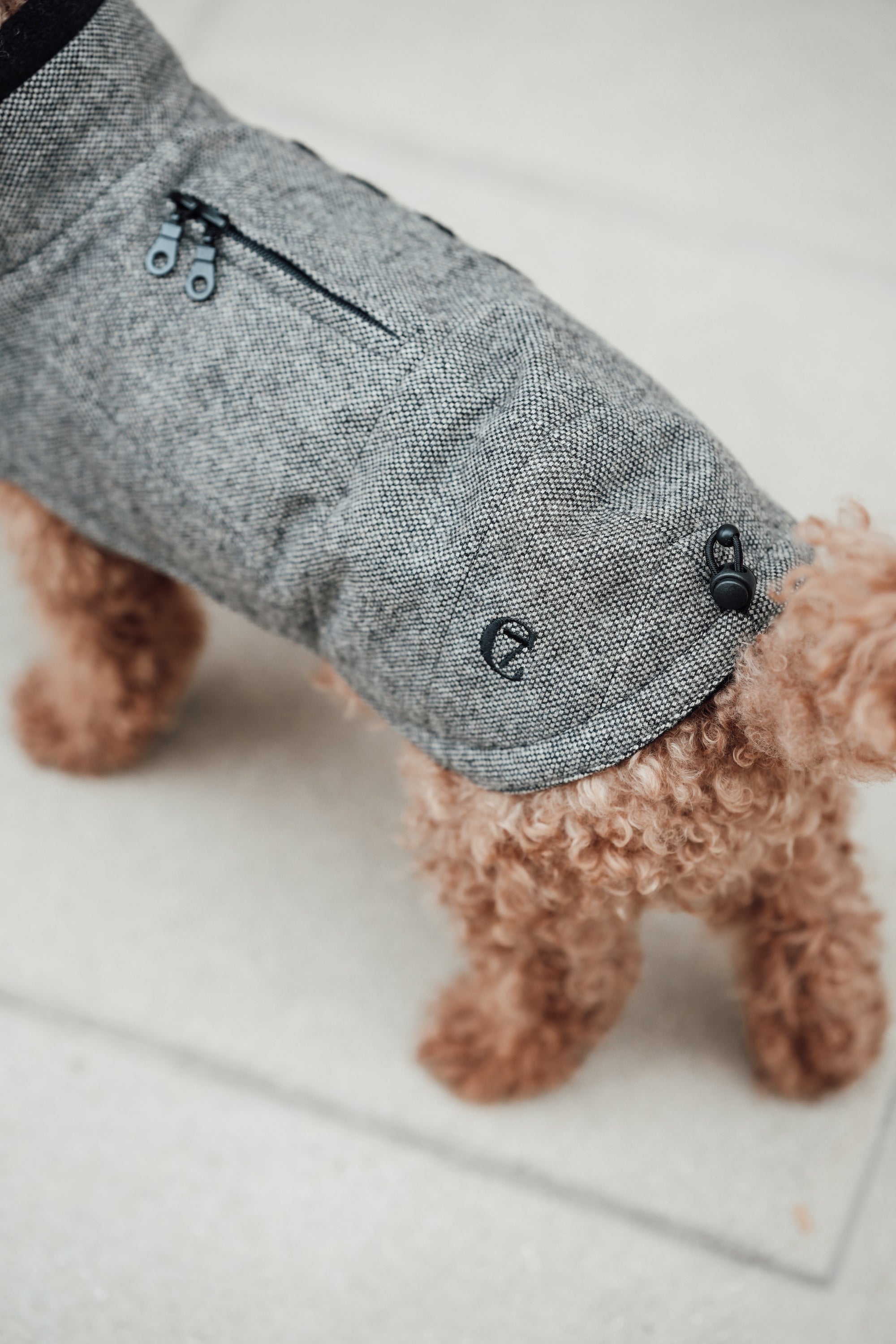 Cloud7 Hundemantel Brooklyn Tweed Black LEVEY Hundepullover warm aus Wolle