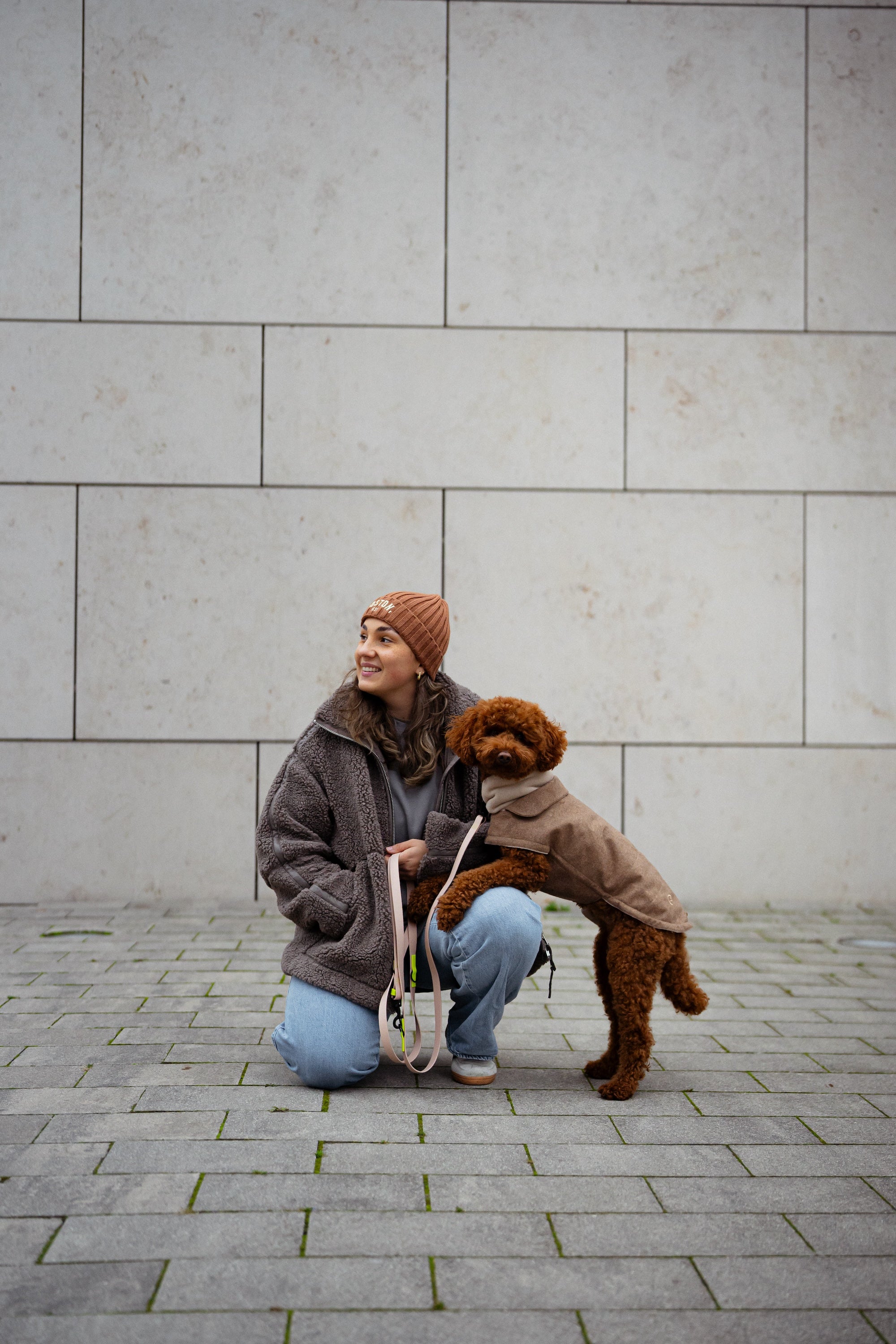 Cloud7 Hundemantel Brooklyn Flanell Hazel Hundepullover Beige