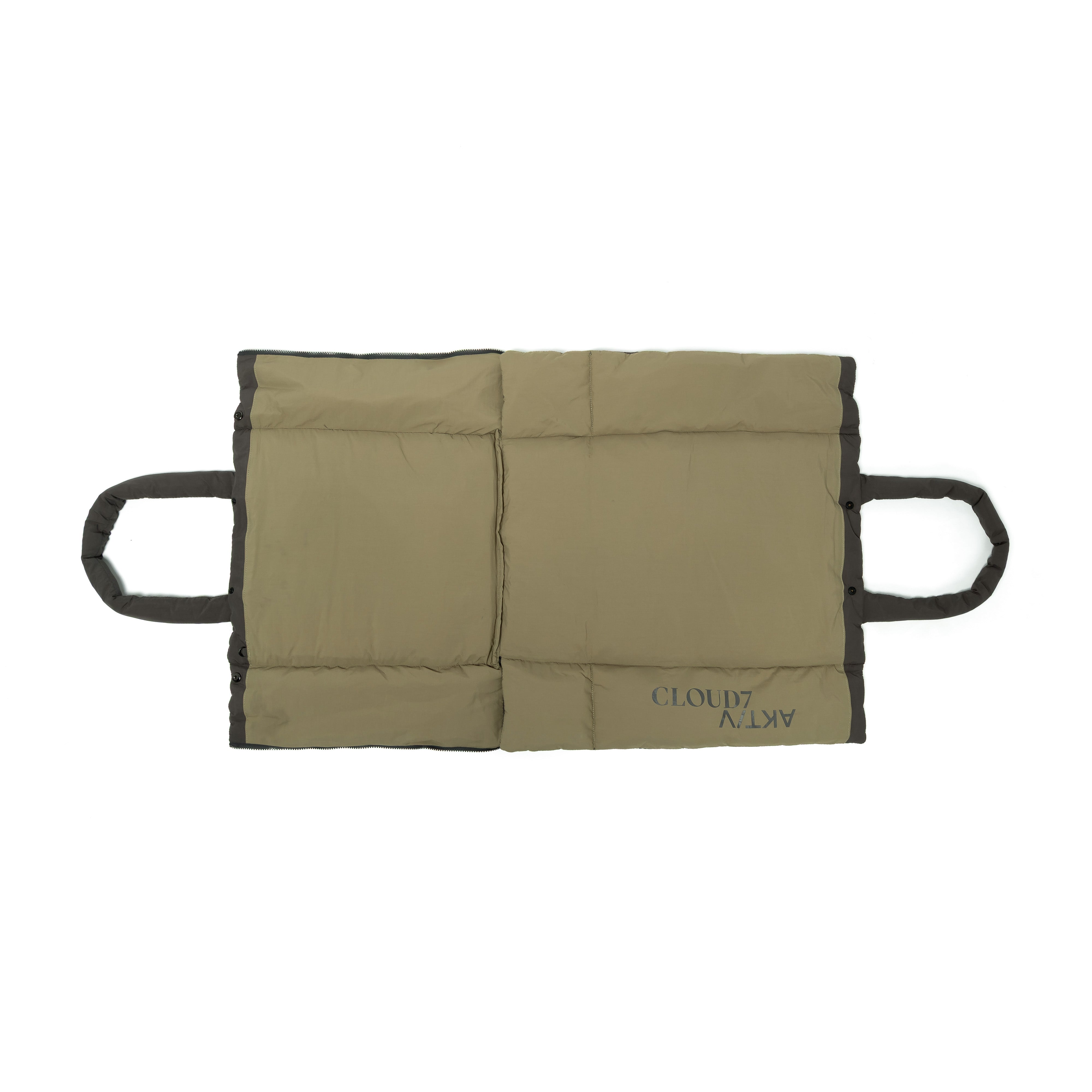 Cloud7 Hundereisebett & Tote Bag AKTIV Puffer Khaki/Peach Hundereisebett wasserabweisend 