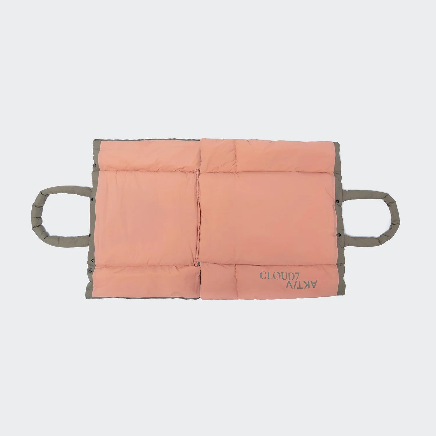 Cloud7 Hundereisebett Tote Bag Aktiv Puffer Khaki Peach Hundereisebett für unterwegs