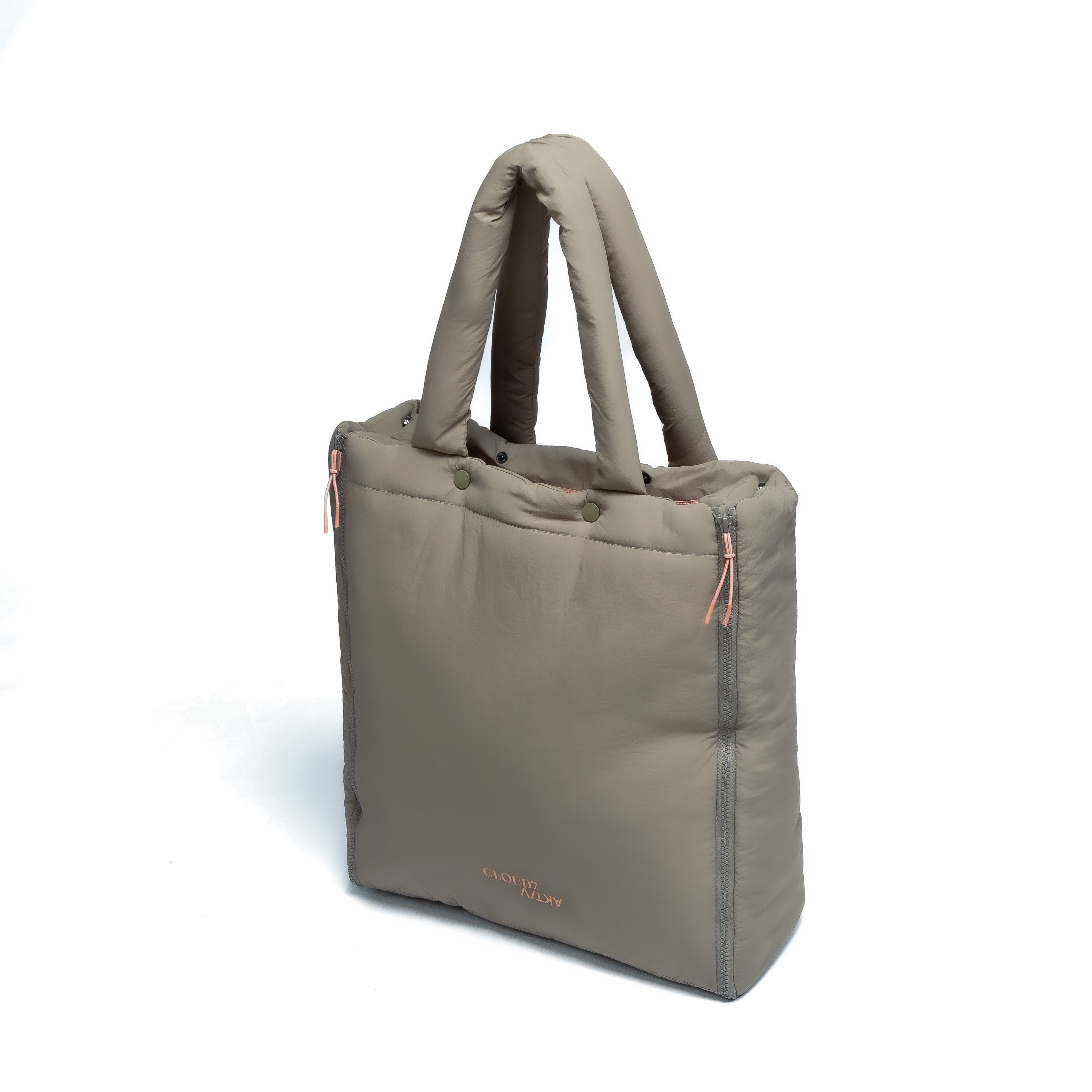Cloud7 Hundereisebett & Tote Bag AKTIV Puffer Khaki/Peach Hundereisebett wasserabweisend 