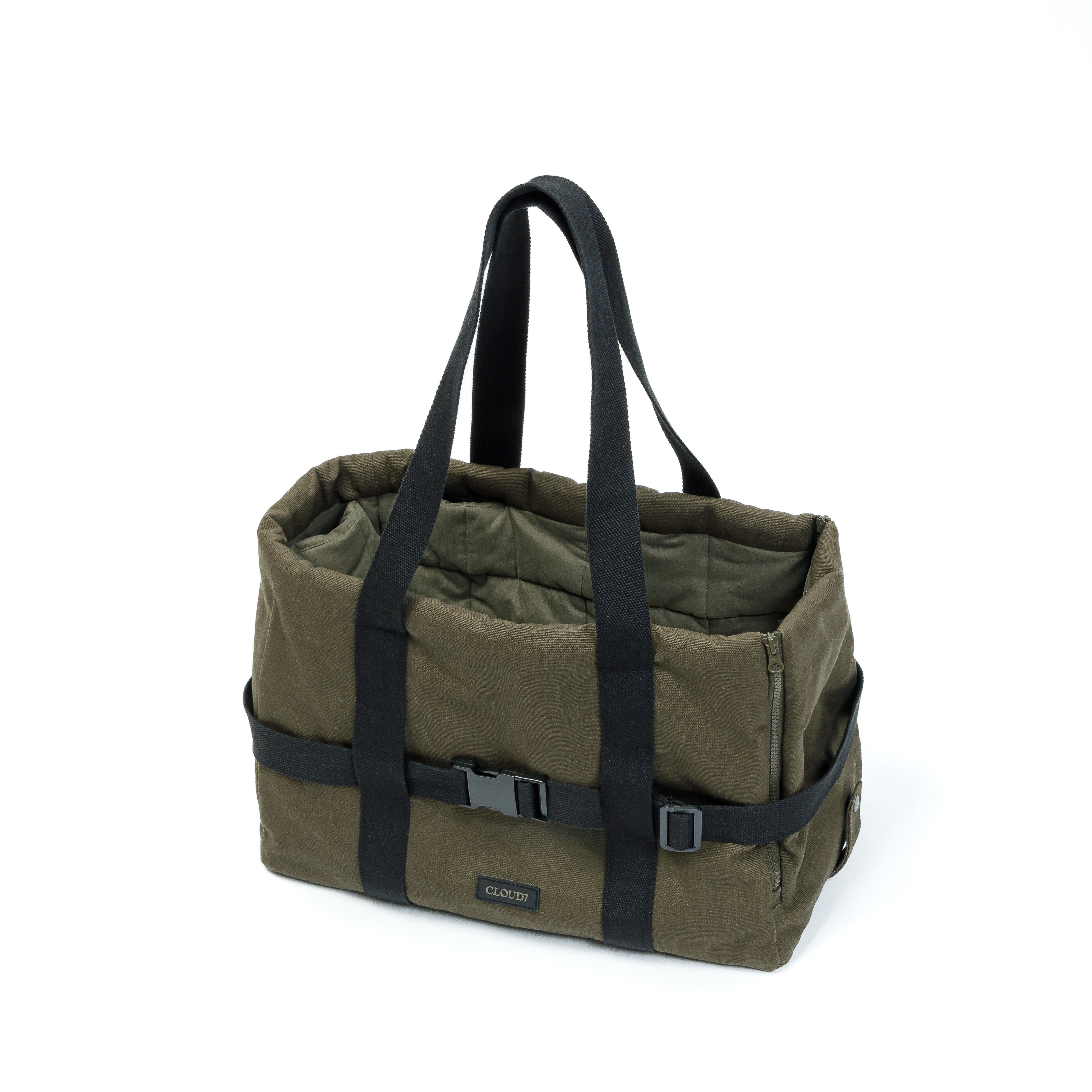 Cloud7 Hundetasche Turin Canvas Olive Tragetasche für Hunde 