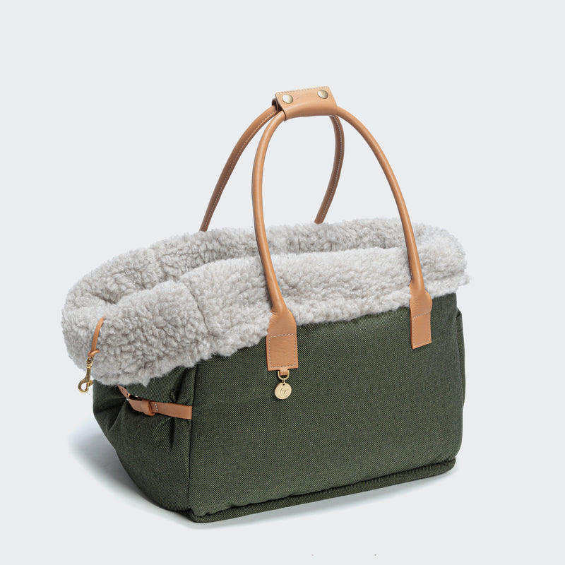 Cloud7 Hundetasche Como Dark Green Dackeltasche waschbar