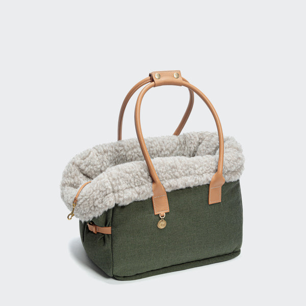 Hundetasche Como Taupe Dark Green