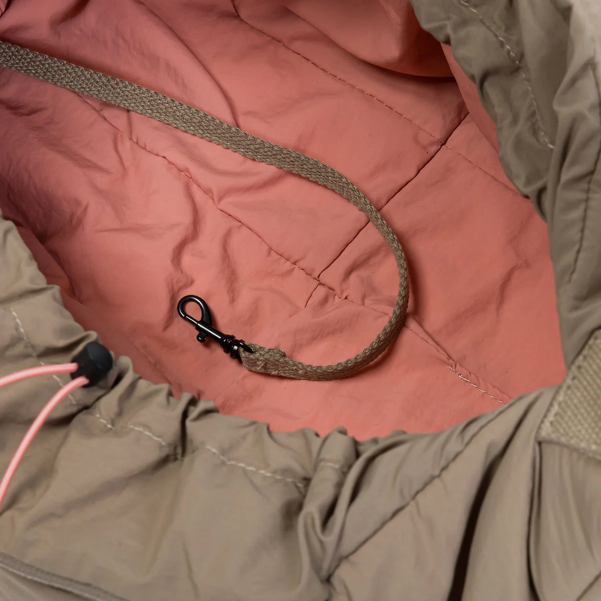 Cloud7 Hundeumhängetasche LTTL Puffer Khaki Peach Hundetragetasche bis 7 kg