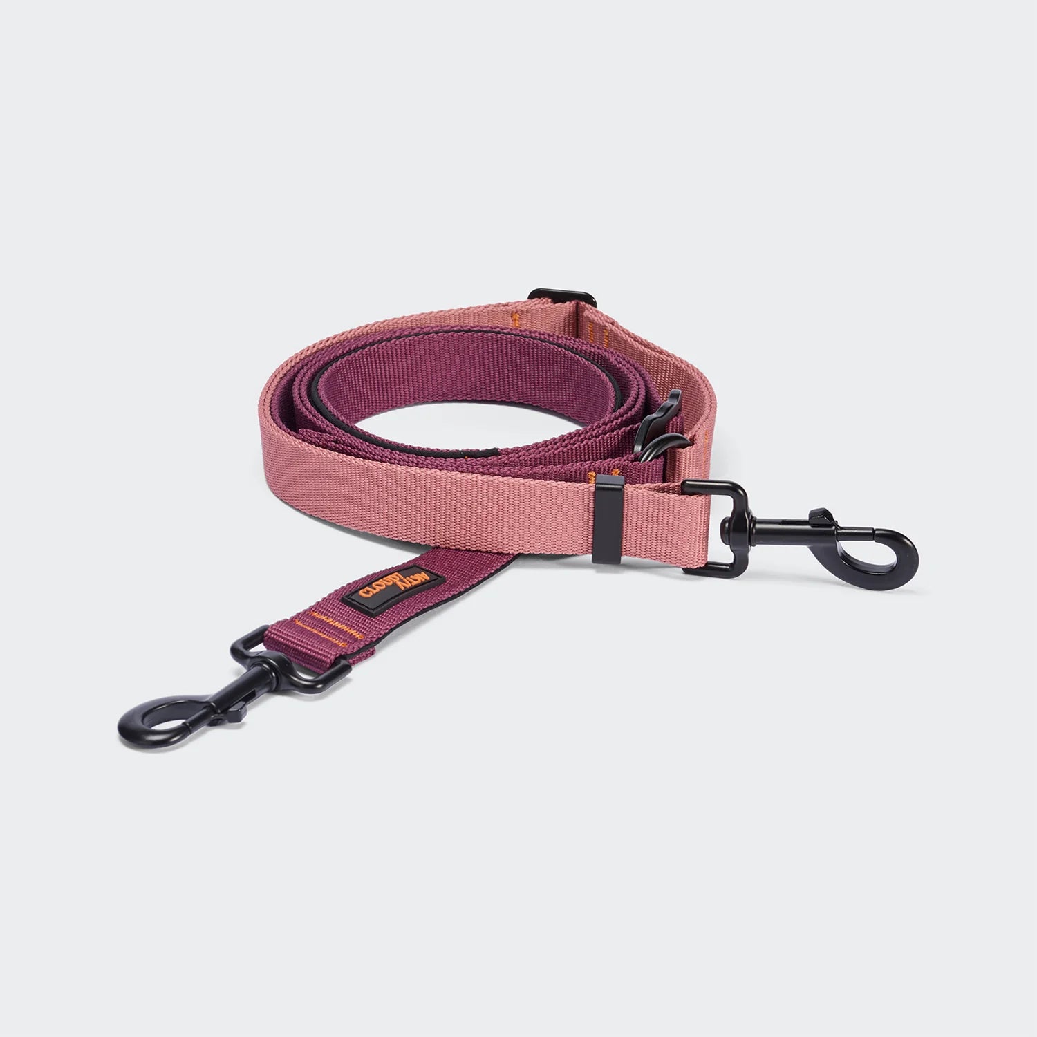 L-1 Freihandleine AKTIV Aubergine/Soft Rose Hundeleine verstellbar