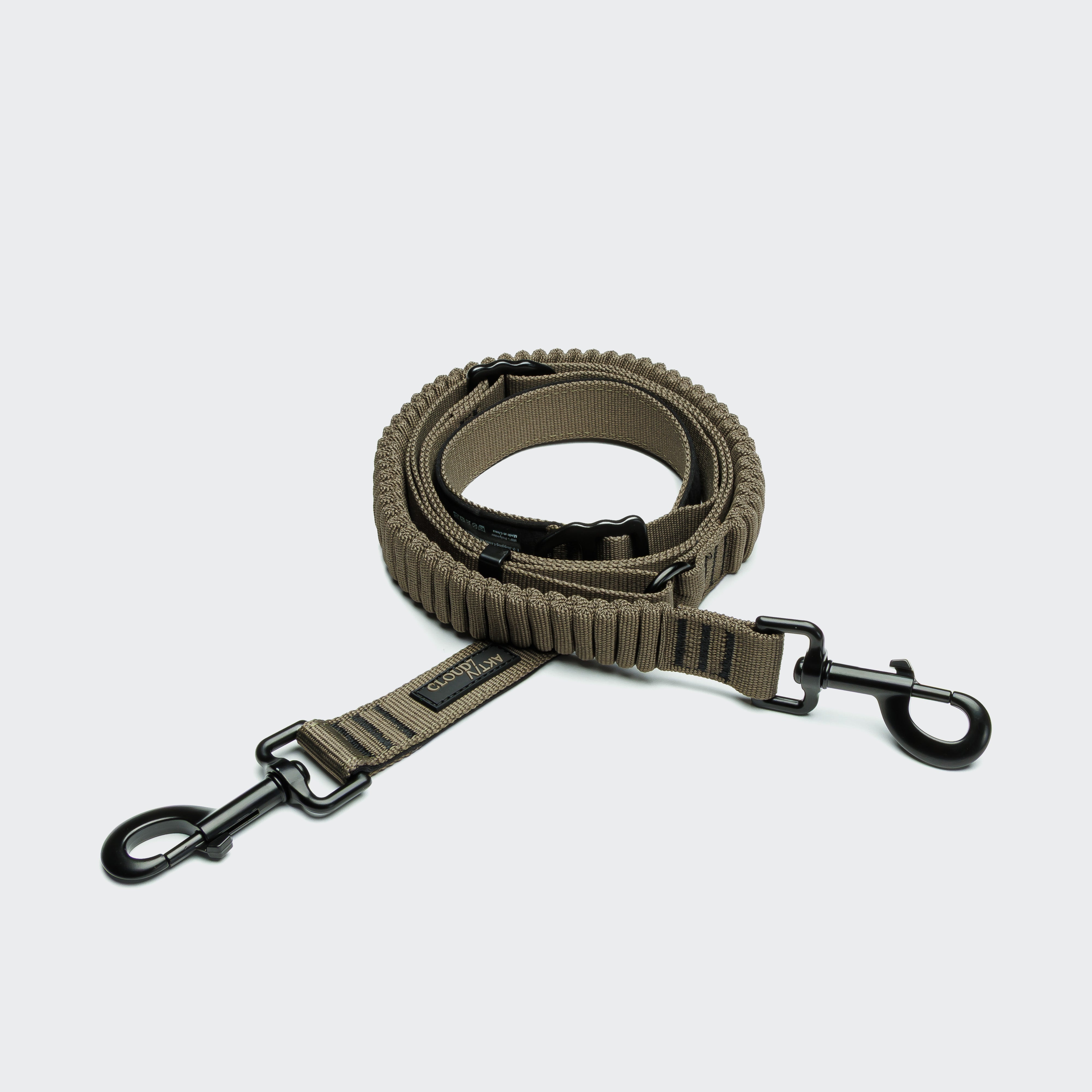 Cloud7 L-2-Jogging-Leash AKTIV Olive Hundeleine verstellbar