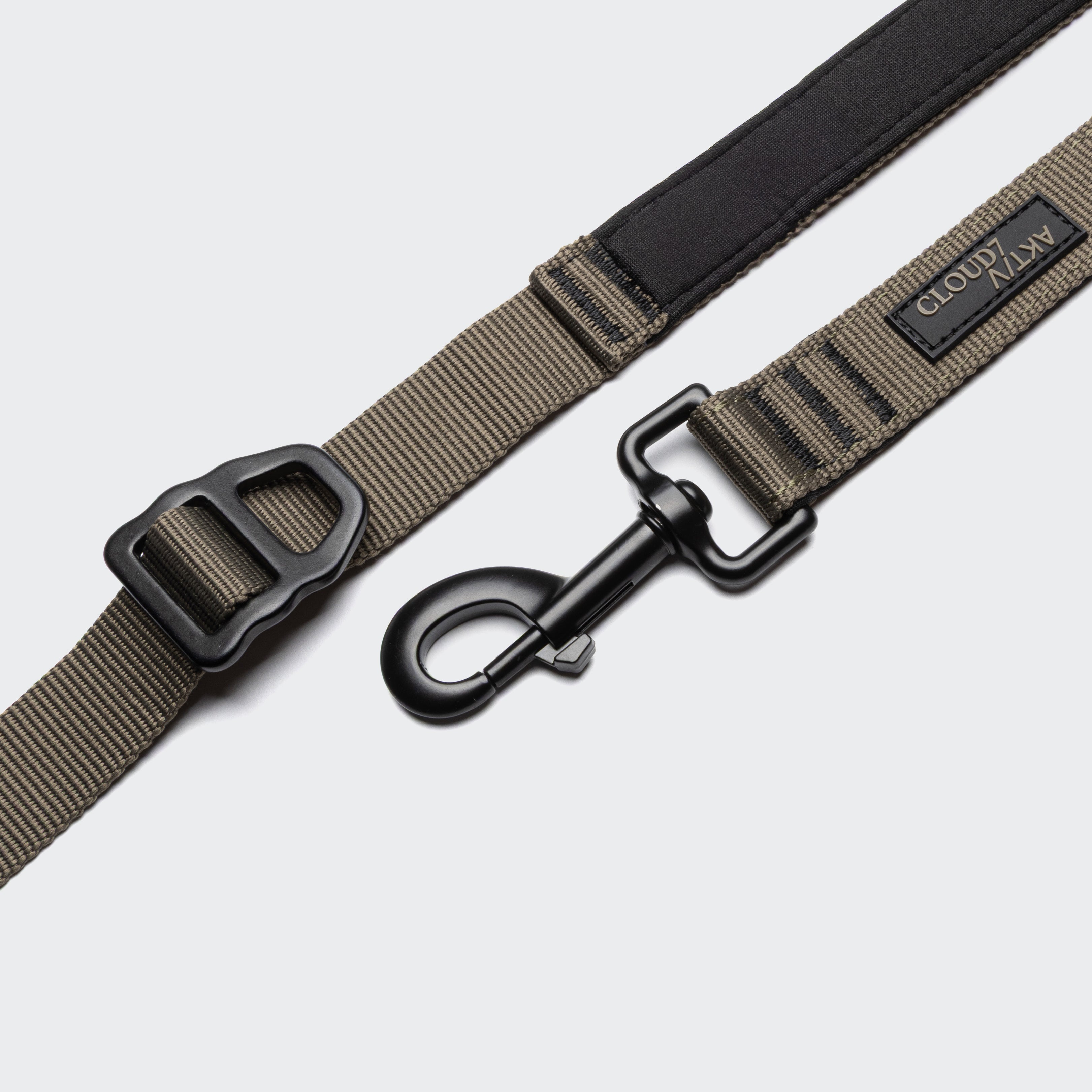 Cloud7 L-2-Jogging-Leash AKTIV Olive Verstellbare Hundeleine