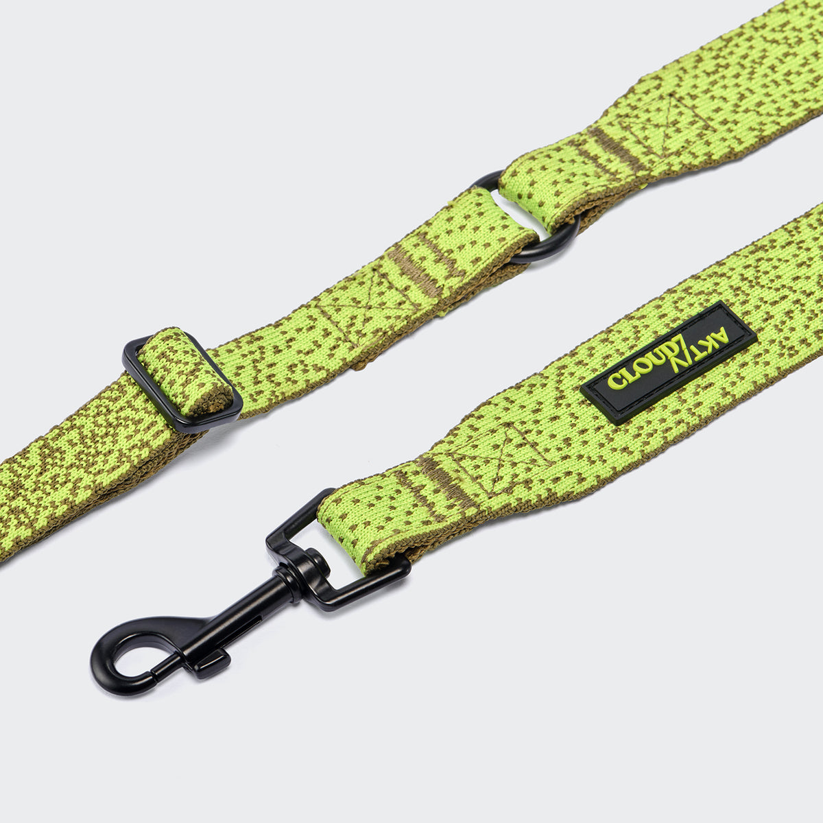 Cloud7 L-3 Freihandleine AKTIV Knit Khaki/Neon Green Hundeleine