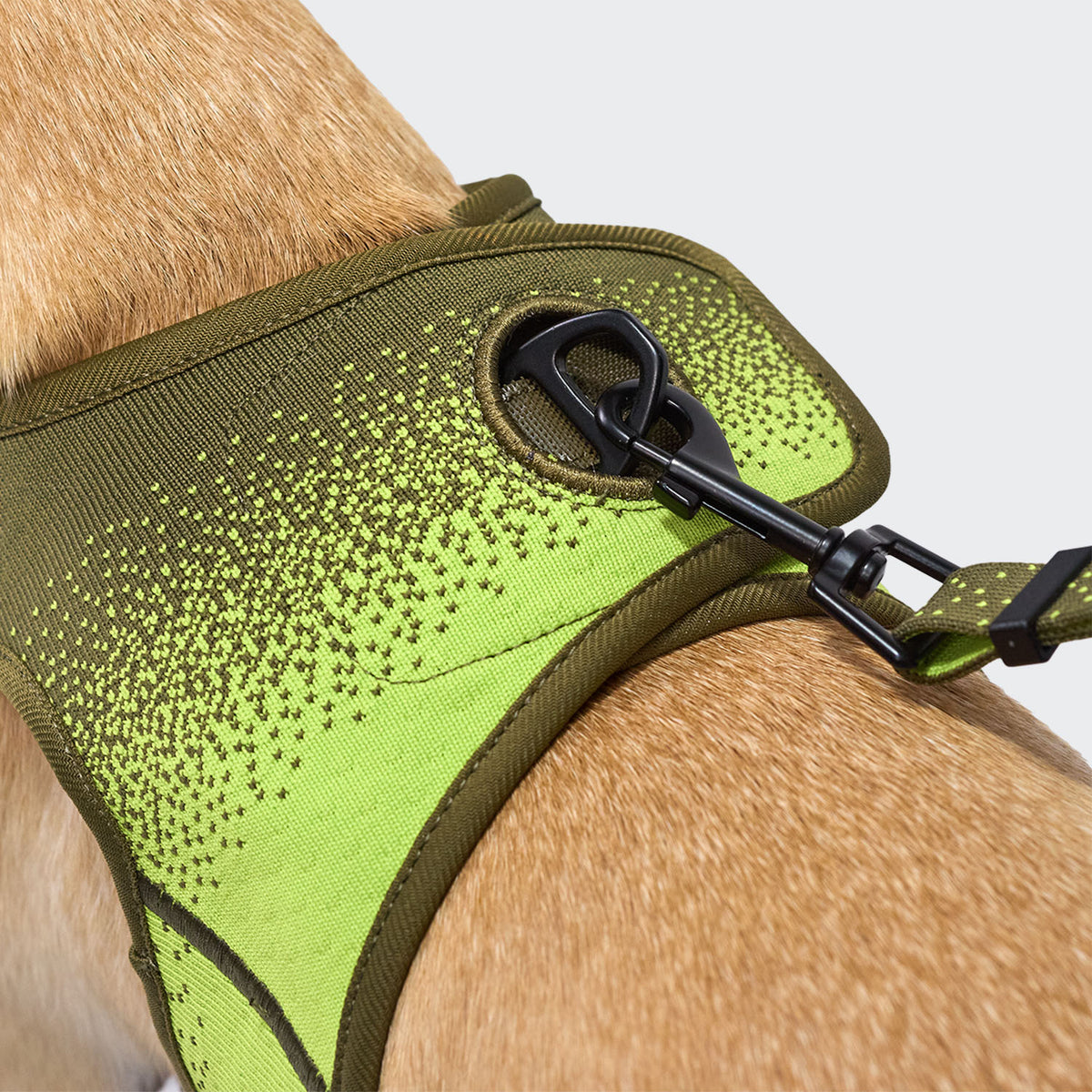 Cloud7 V-3 Westengeschirr AKTIV Knit Khaki/Neon Green Hundegeschirr kleine Hunde