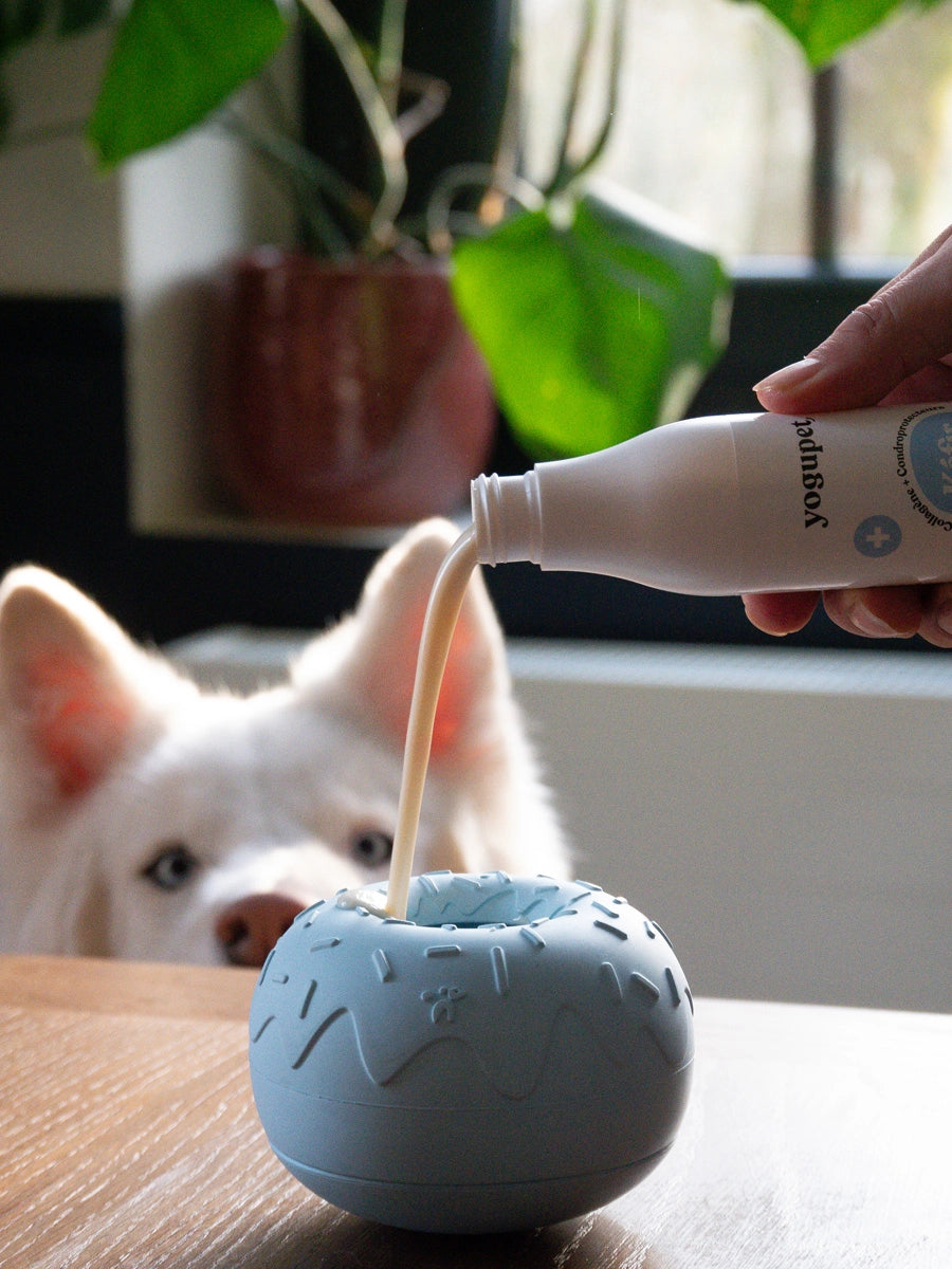 INOOKO Yoomy Donut Beschäftigungsspielzeug Himmelblau Hundespielzeug