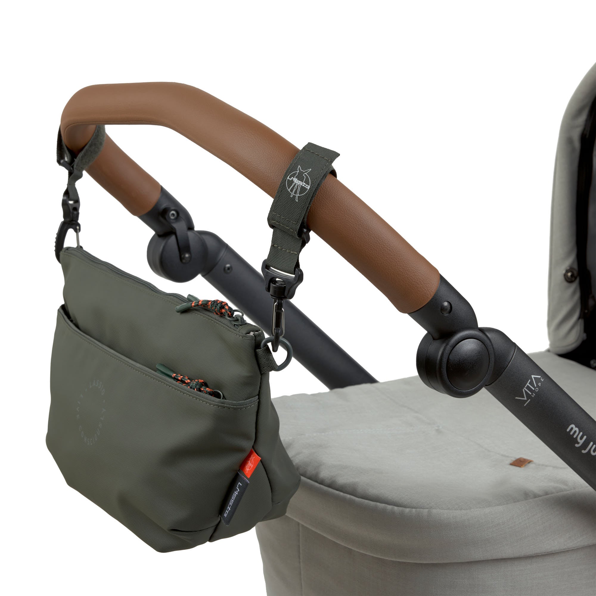 LÄSSIG Organizer Bum Bag Dunkelgrün Wickeltasche Crossbody Bag wasserabweisend