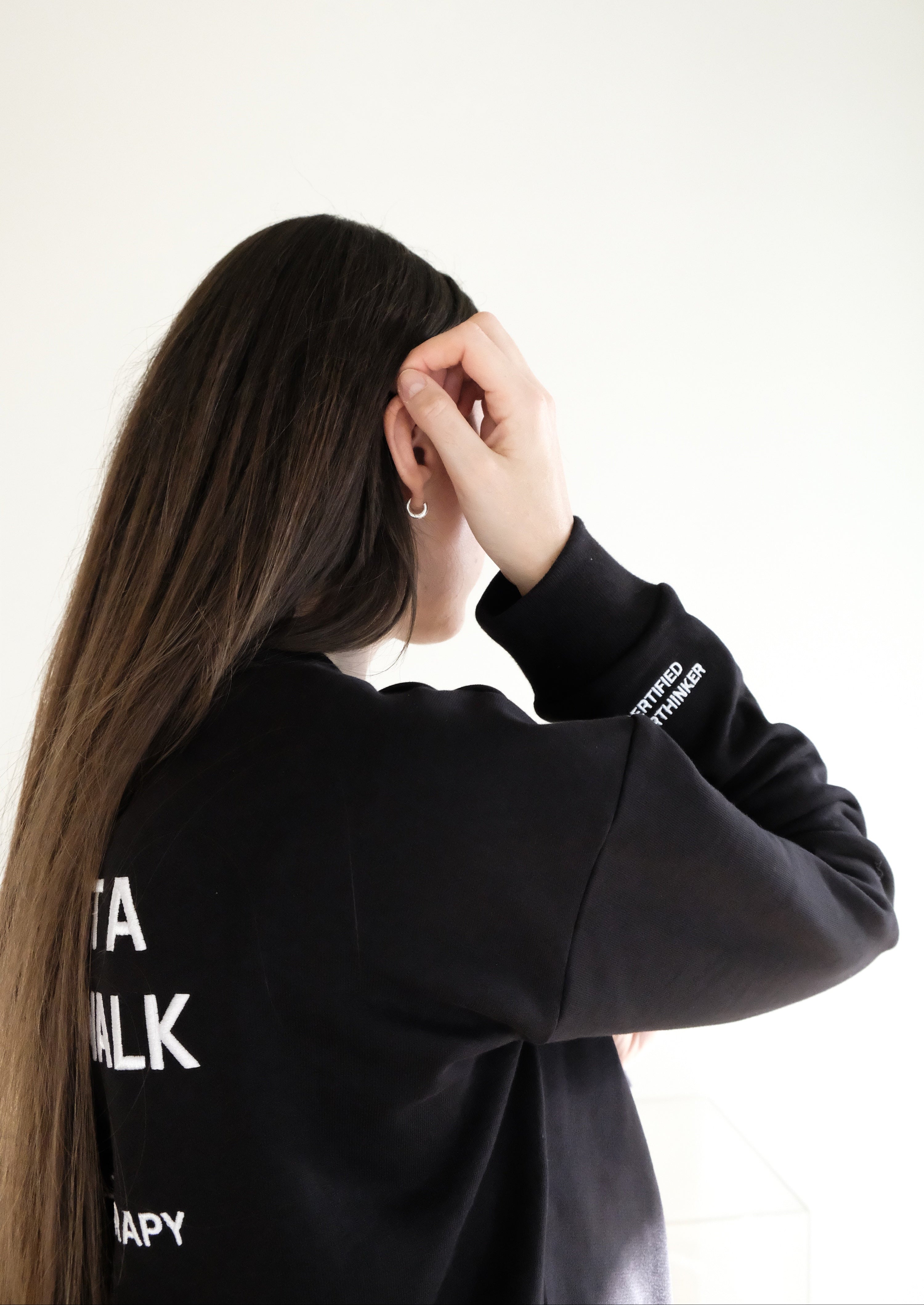 LEVEY PULLOVER BLACK - CALL IT A DOG WALK I CALL IT THERAPY Pullover Sustainable Fashion Pullover Bio Baumwolle Sweater nachhaltig