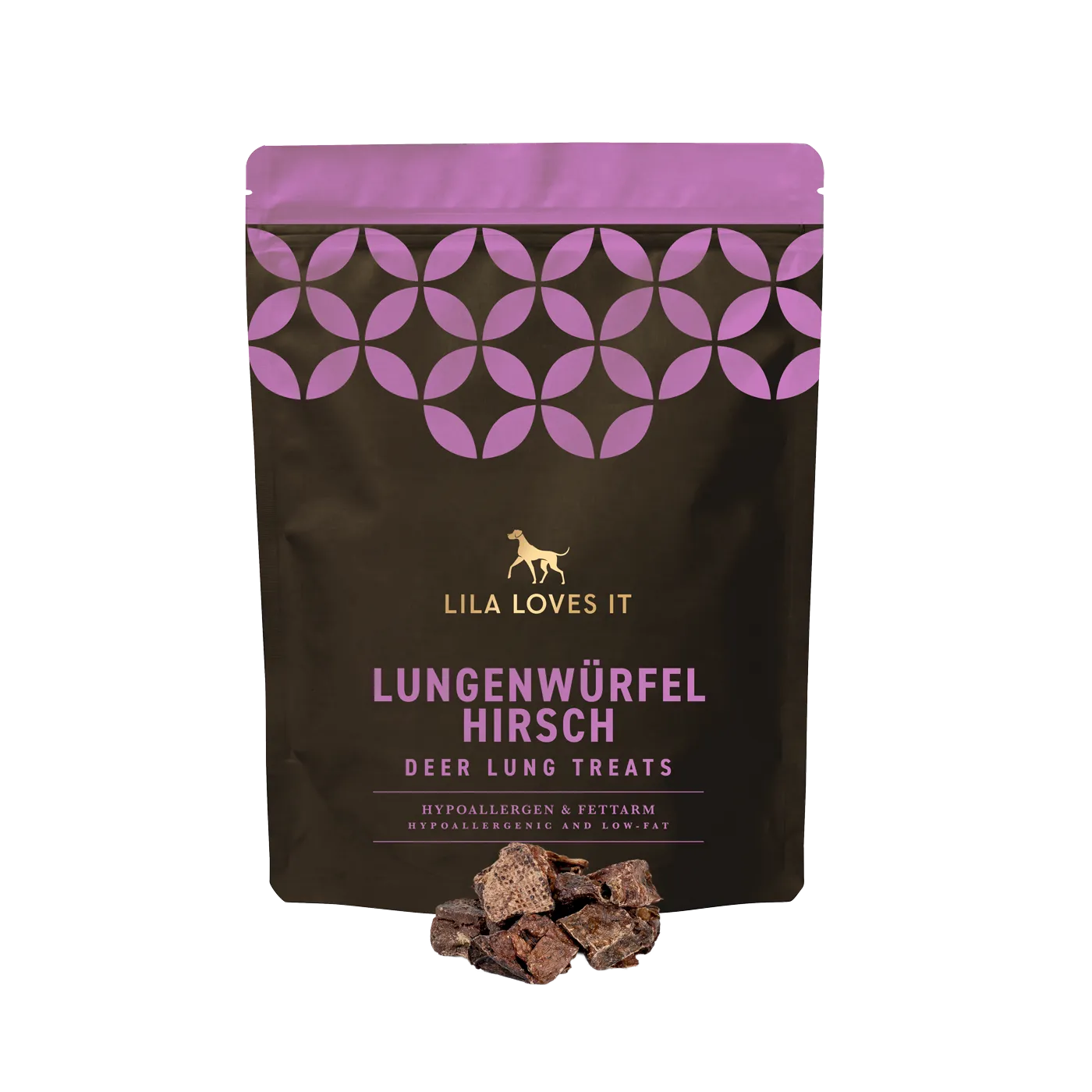 LILA LOVES IT Lungenwürfel Hirsch Hundesnacks