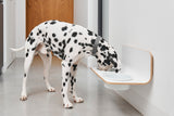 MiaCara Arco Napfhalter Holz Laminat Weiss Porzellan Napfwandhalterung mit Porzellan