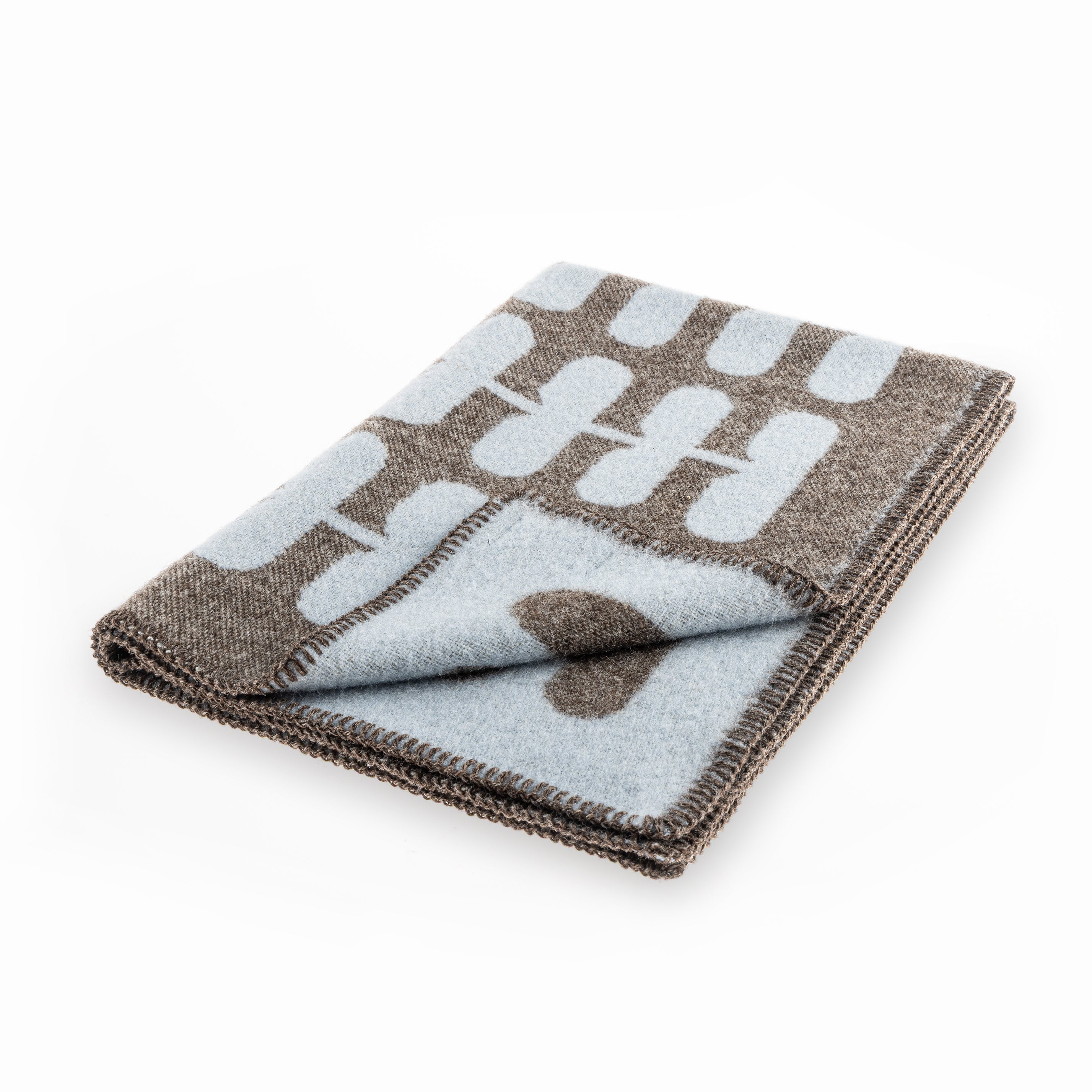 MiaCara Flora Hundedecke Schokolade - Light Sky Hundedecke aus Wolle 