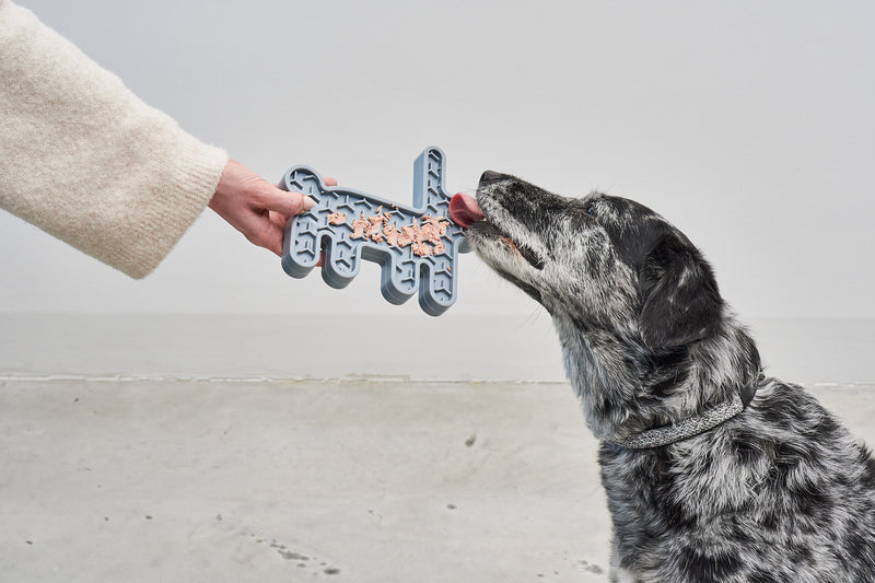 MiaCara Lepre Hundespielzeug Himmel robustes Schleckspielzeug fuer Hunde