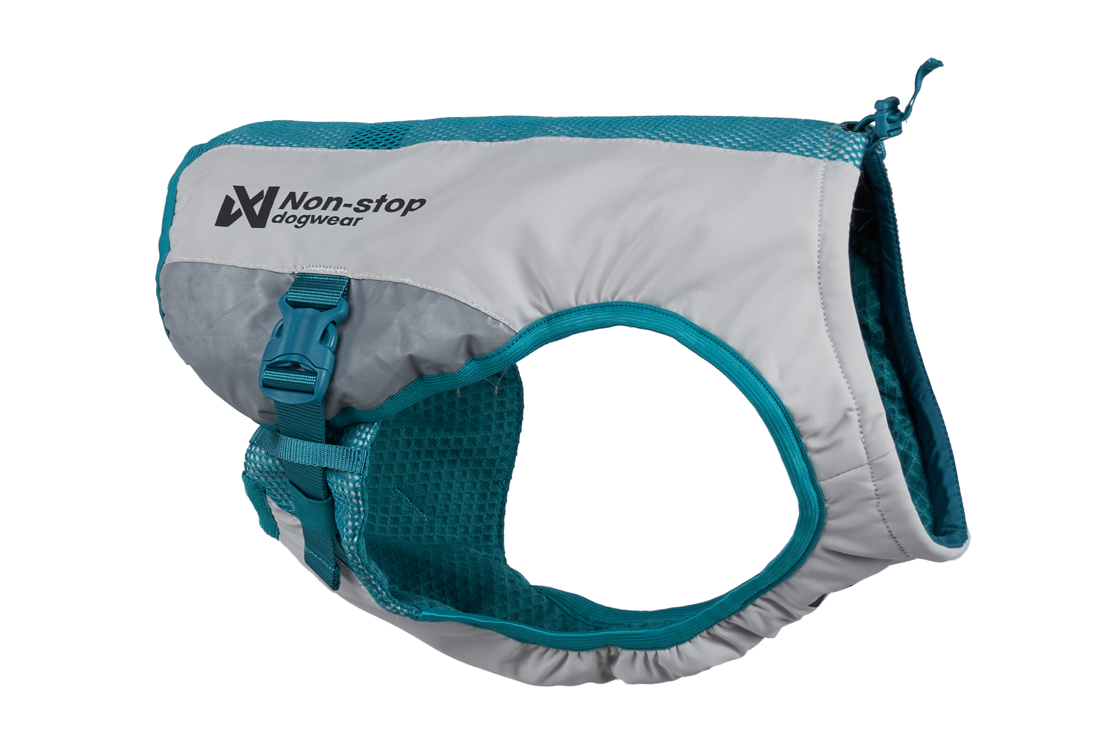 Non-stop dogwear® Cooling Vest Light Gray / Teal Kühlweste Hund