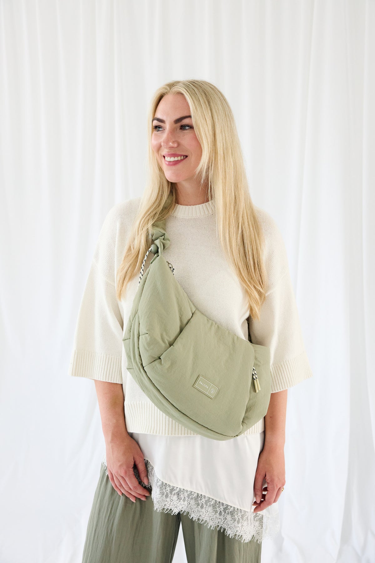 PALOPA Hunde Crossbody Bum Bag Panio Crinkled Pale Olive Gassitasche Crossbody