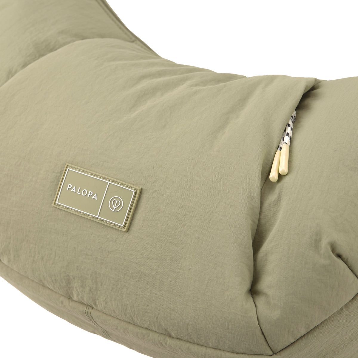 PALOPA Hunde Crossbody Bum Bag Panio Crinkled Pale Olive Gassitasche Hund Leckerli Fach