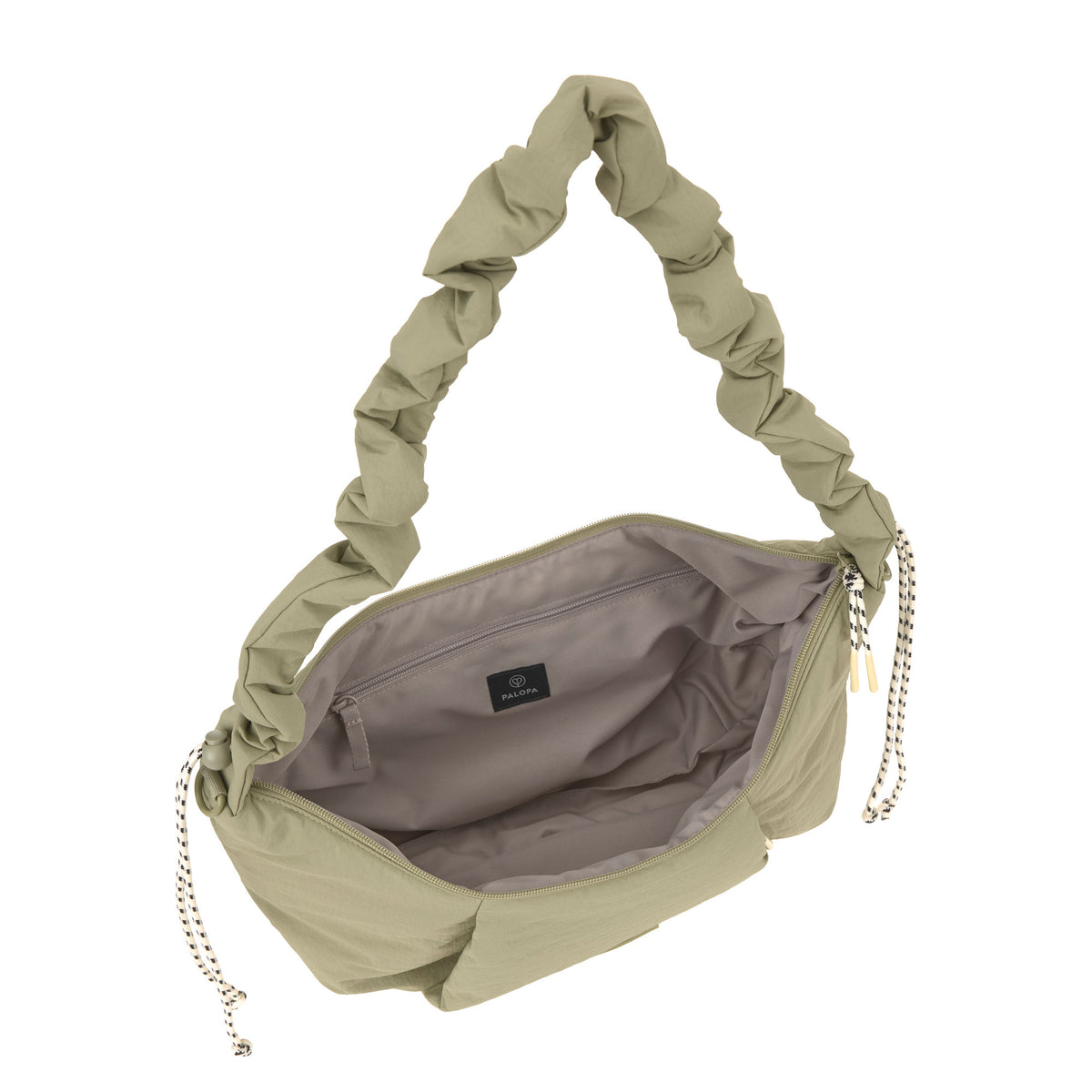 PALOPA Hunde Crossbody Bum Bag Panio Crinkled Pale Olive Gassitasche groß