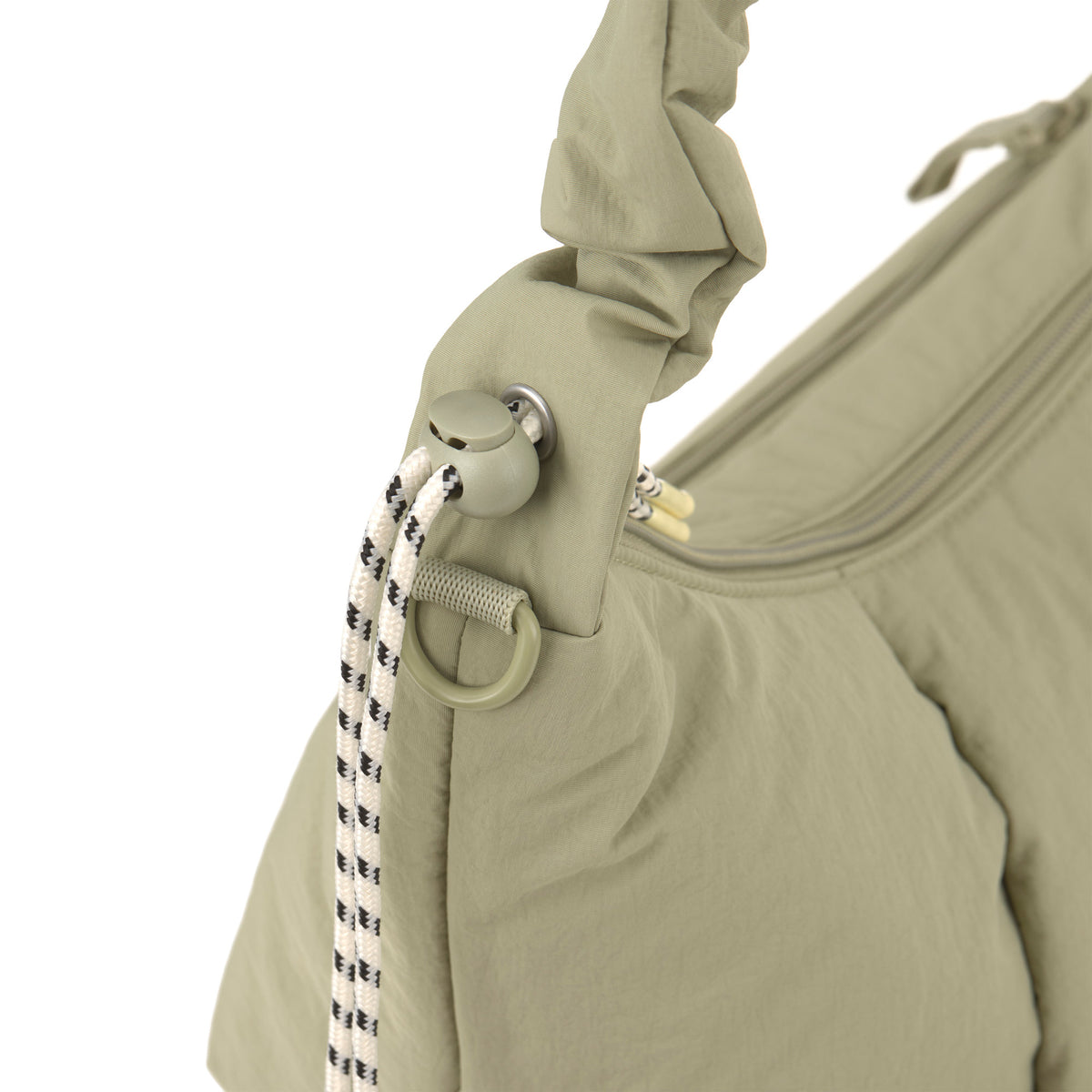 PALOPA Hunde Crossbody Bum Bag Panio Crinkled Pale Olive Gassitasche zum Umhängen Schultergurt
