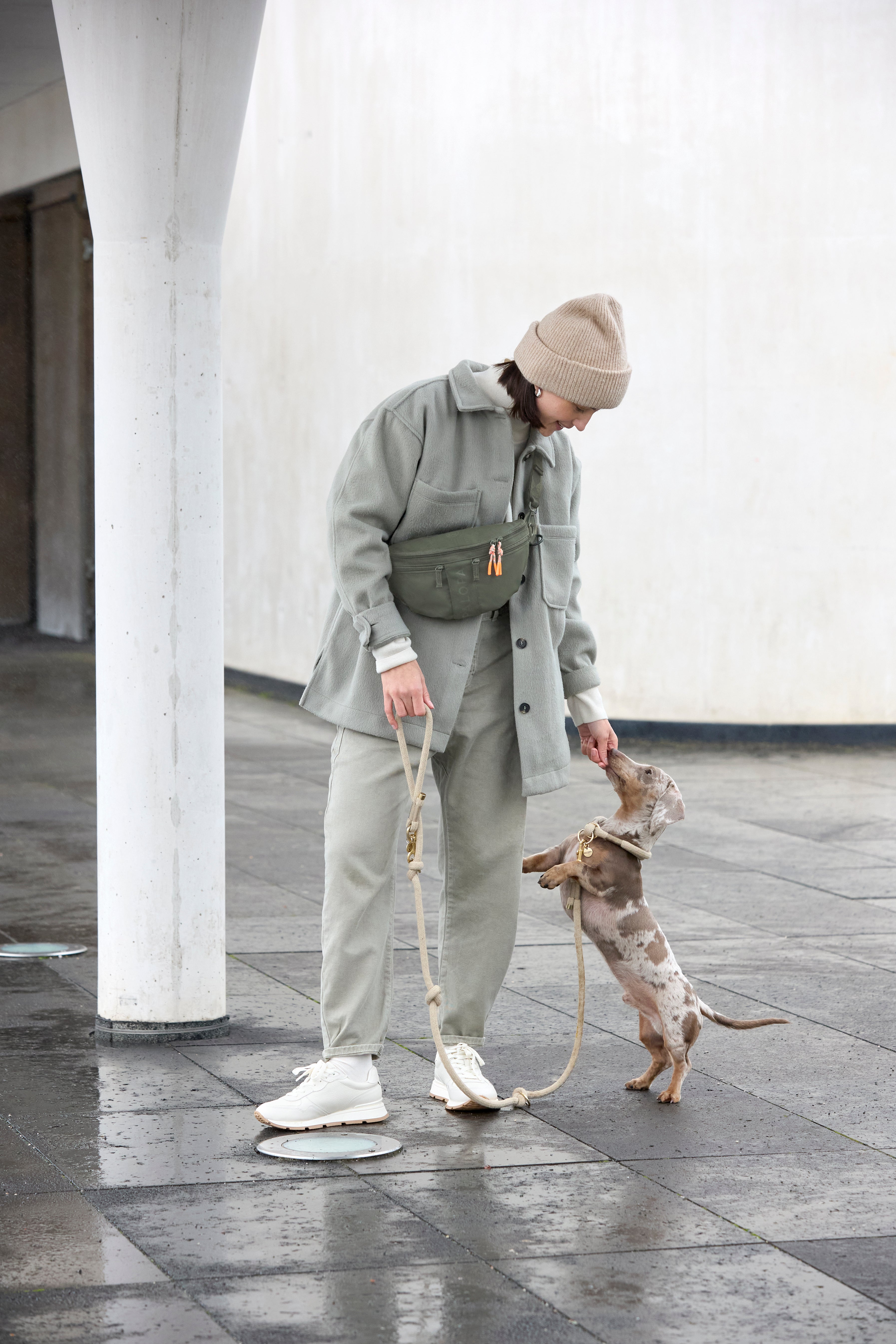 PALOPA Hunde Leckerlibeutel Emma Dunkelgrün Tasche für Hunde