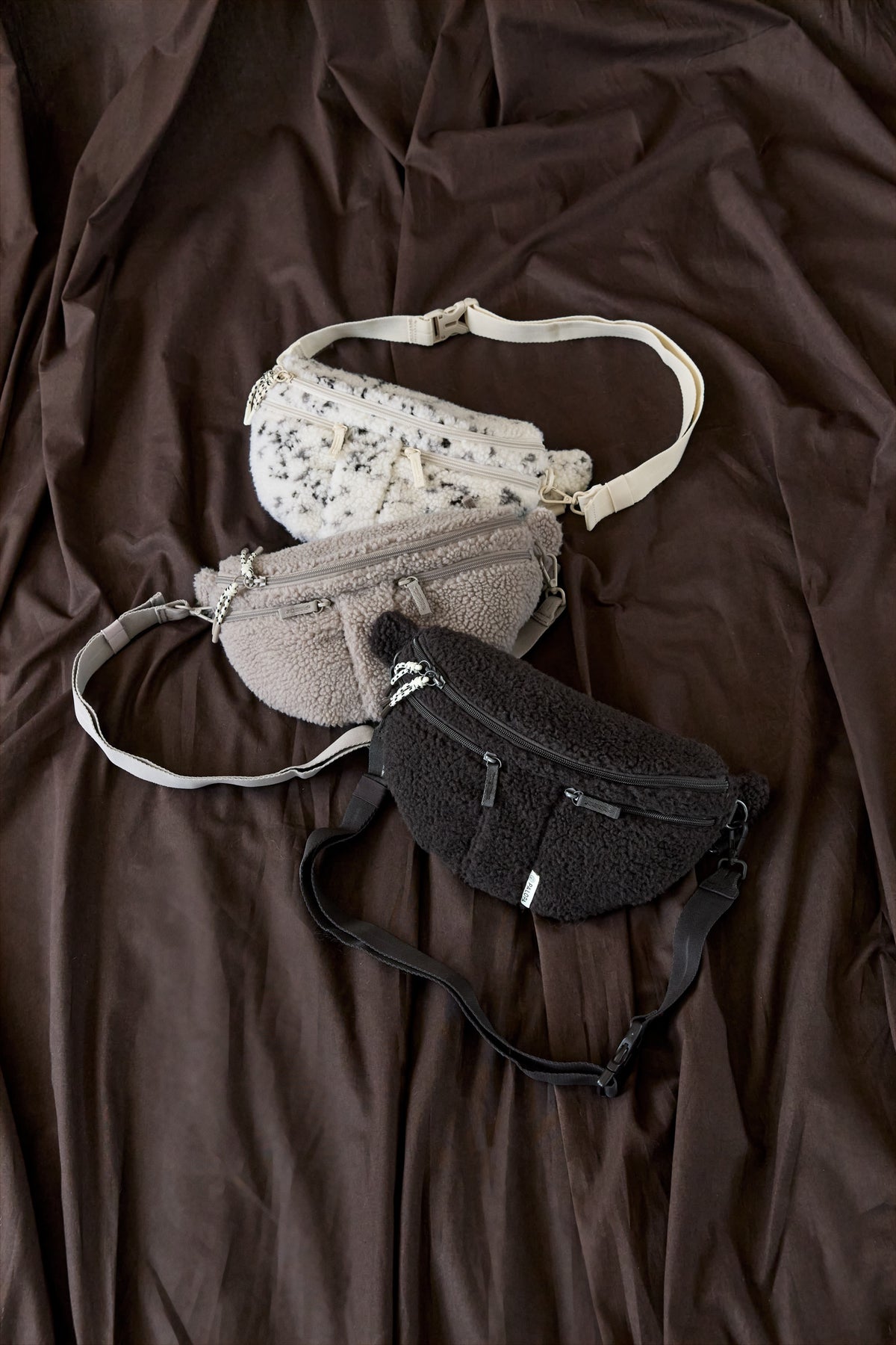 PALOPA Hunde Leckerlibeutel Emma Teddy-Fleece Speckled Creme Trainingstasche