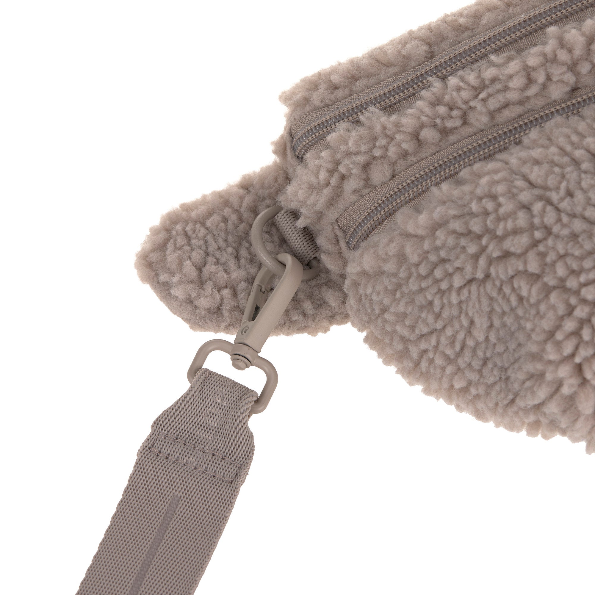 PALOPA Hunde Leckerlibeutel Emma Teddy-Fleece Taupe Gassitasche