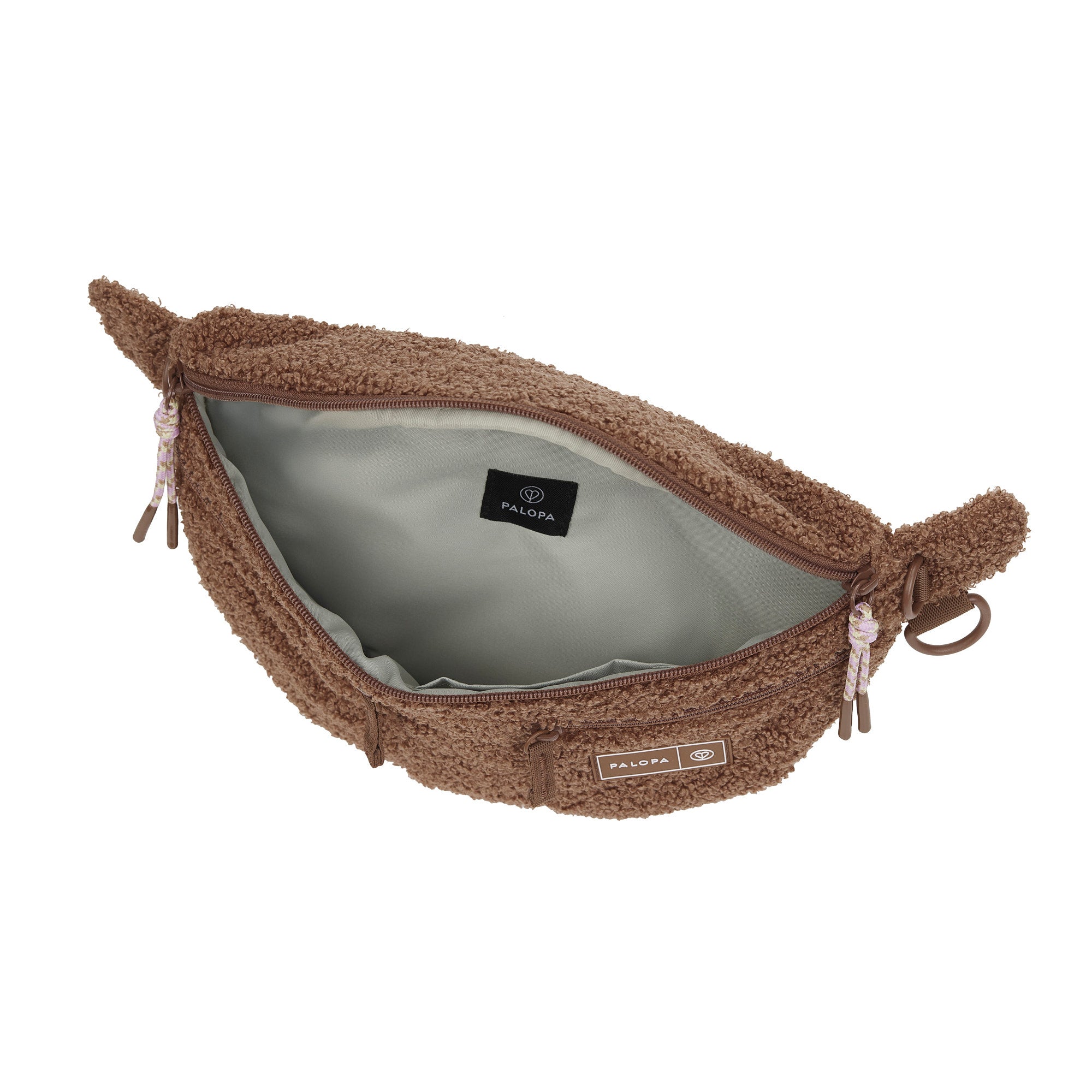 PALOPA Hunde Leckerlibeutel Teddy-Fleece Brown - Limited Edition Crossbody Bag Leckerlibeutel
