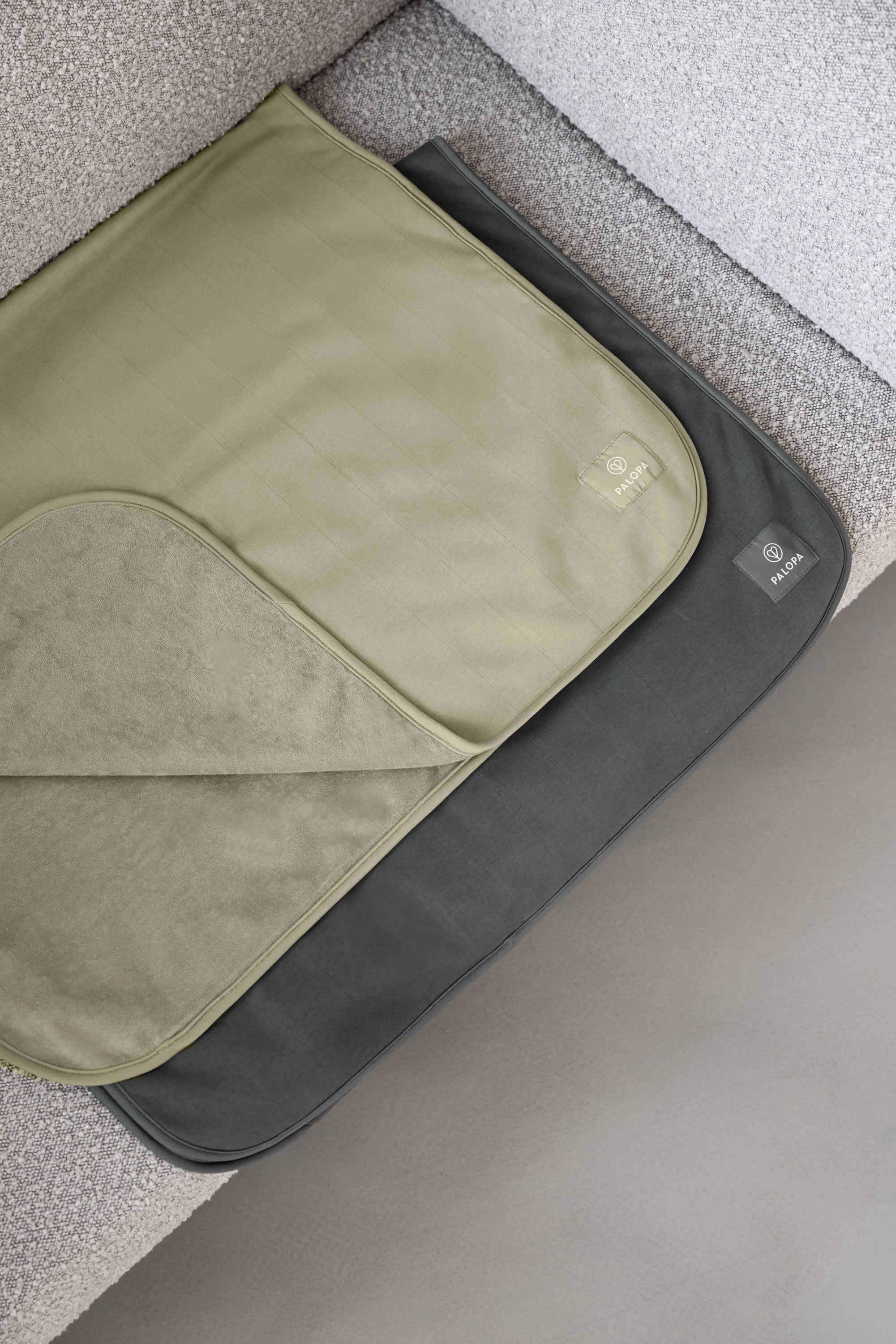 PALOPA Hunde Schmutzfangmatte Benti Grün Kuscheldecke für Welpen