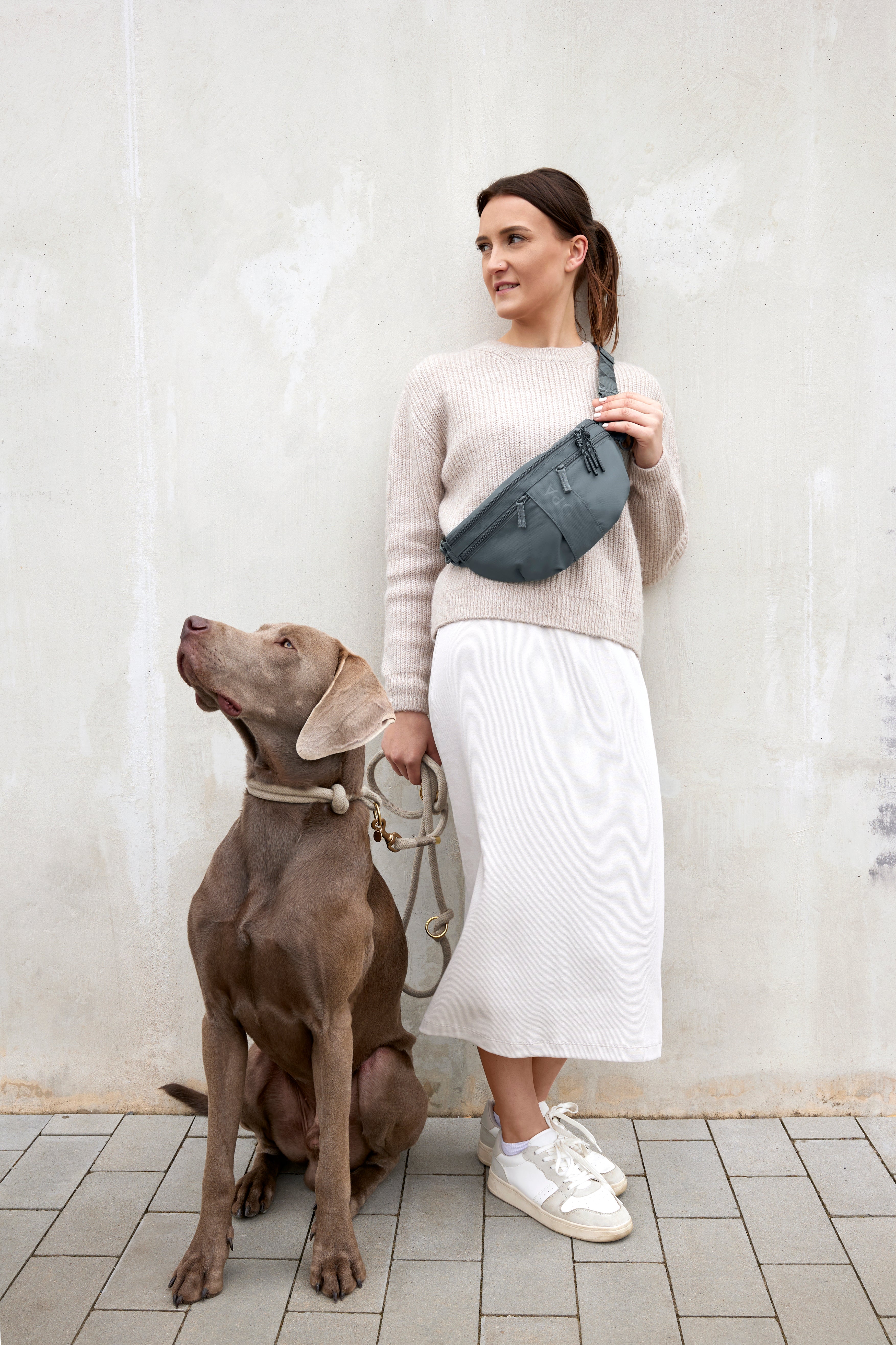 PALOPA Hunde Leckerlibeutel Emma Anthrazit Bauchtasche Dark Grey