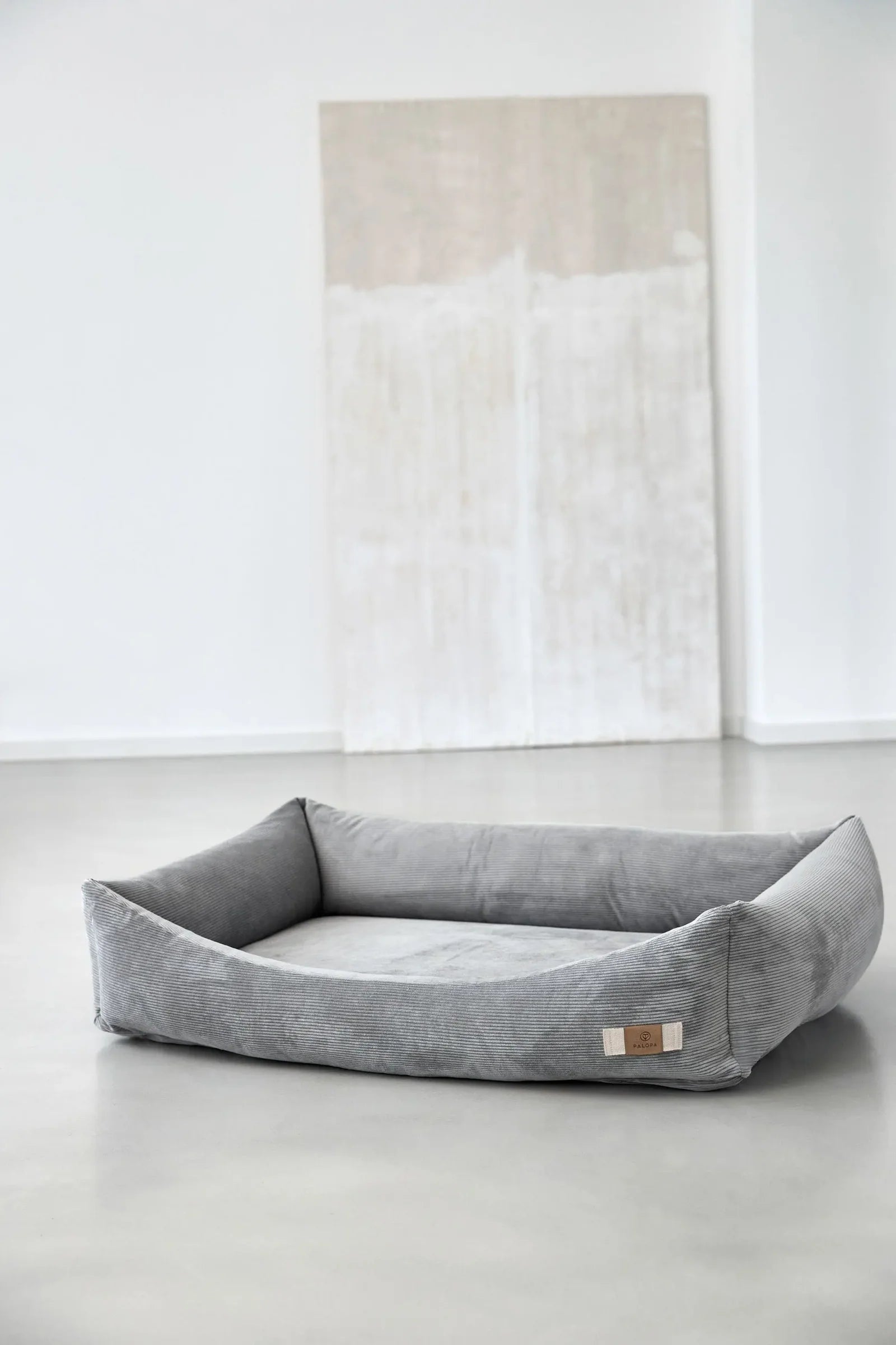 Hundebett Cord Fred Grau