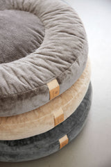 PALOPA Hundebett Donut Fippa Humus Taupe Anthrazit flauschiges Hundebett