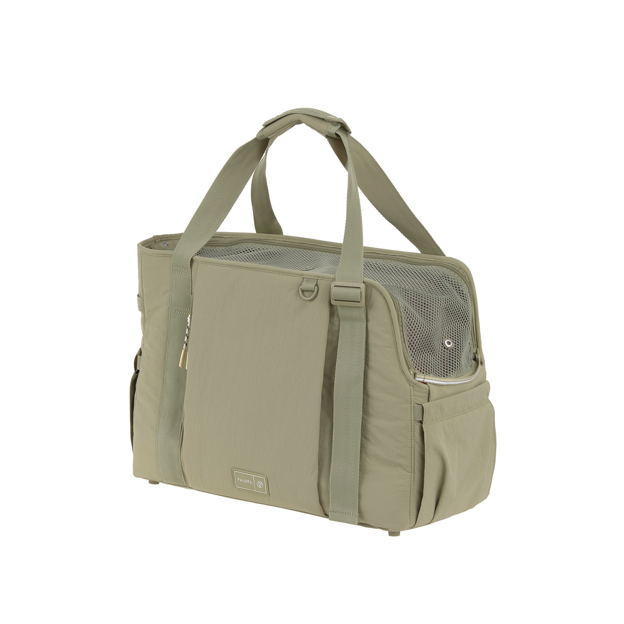PALOPA Hundetragetasche Weda Crinkled pale olive Hundetasche für kleine Hunde 