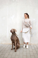 PALOPA Leckerlibeutel Emma Taupe Bauchtasche fuer Hundezubehoer