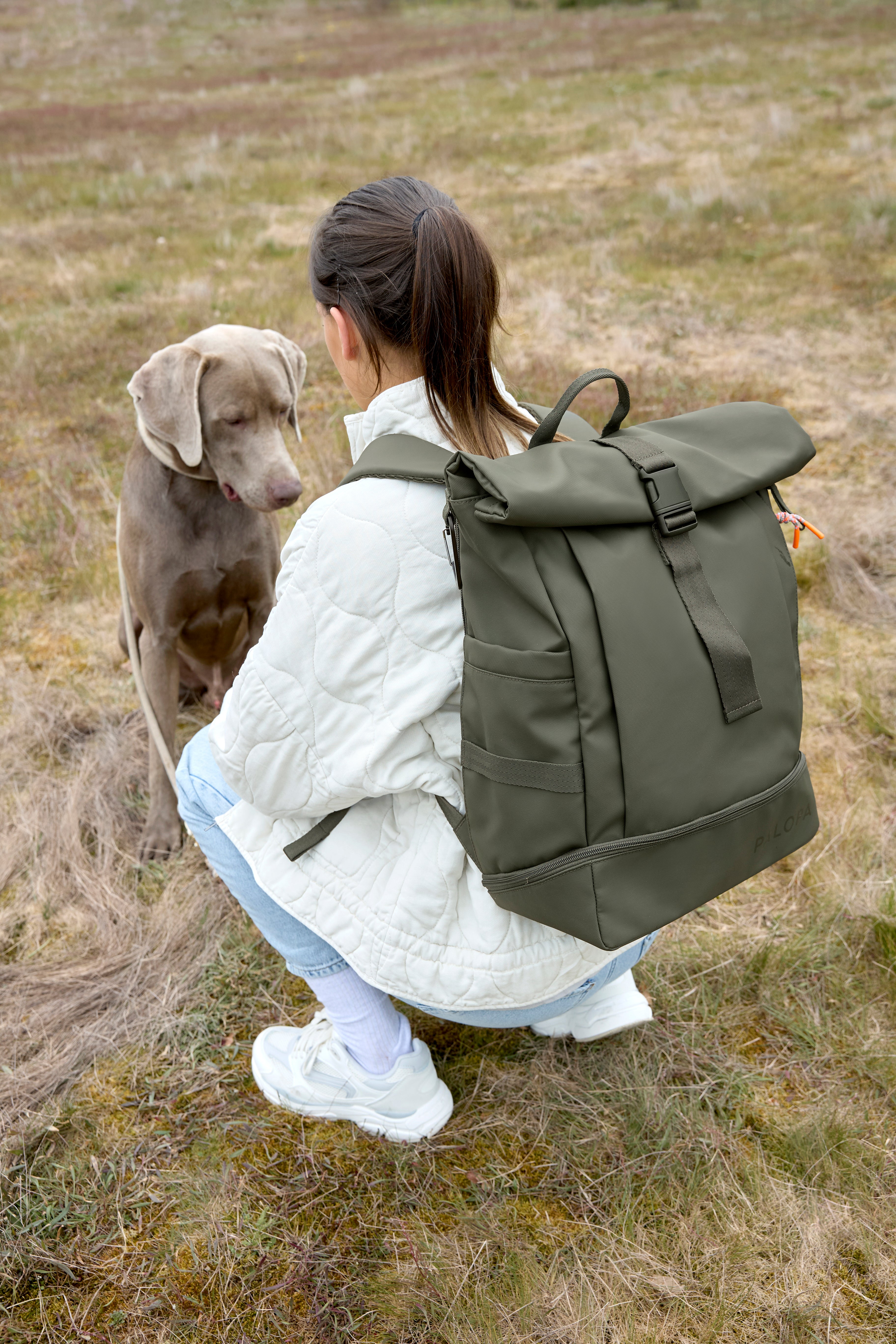 PALOPA Rucksack Rolltop Yoska Dunkelgrün Hunderucksack Dark Olive