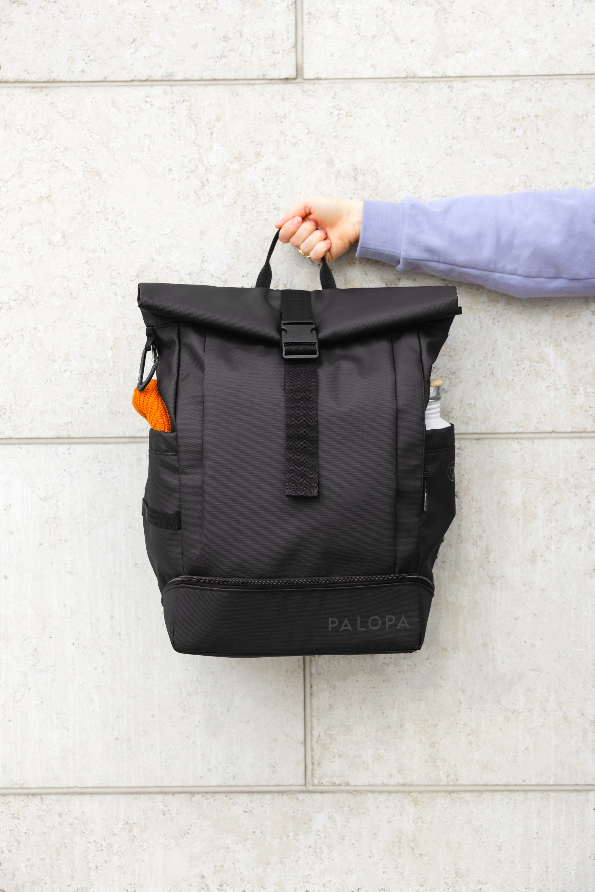 PALOPA Rucksack Rolltop Yoska Schwarz Equipmenttasche 