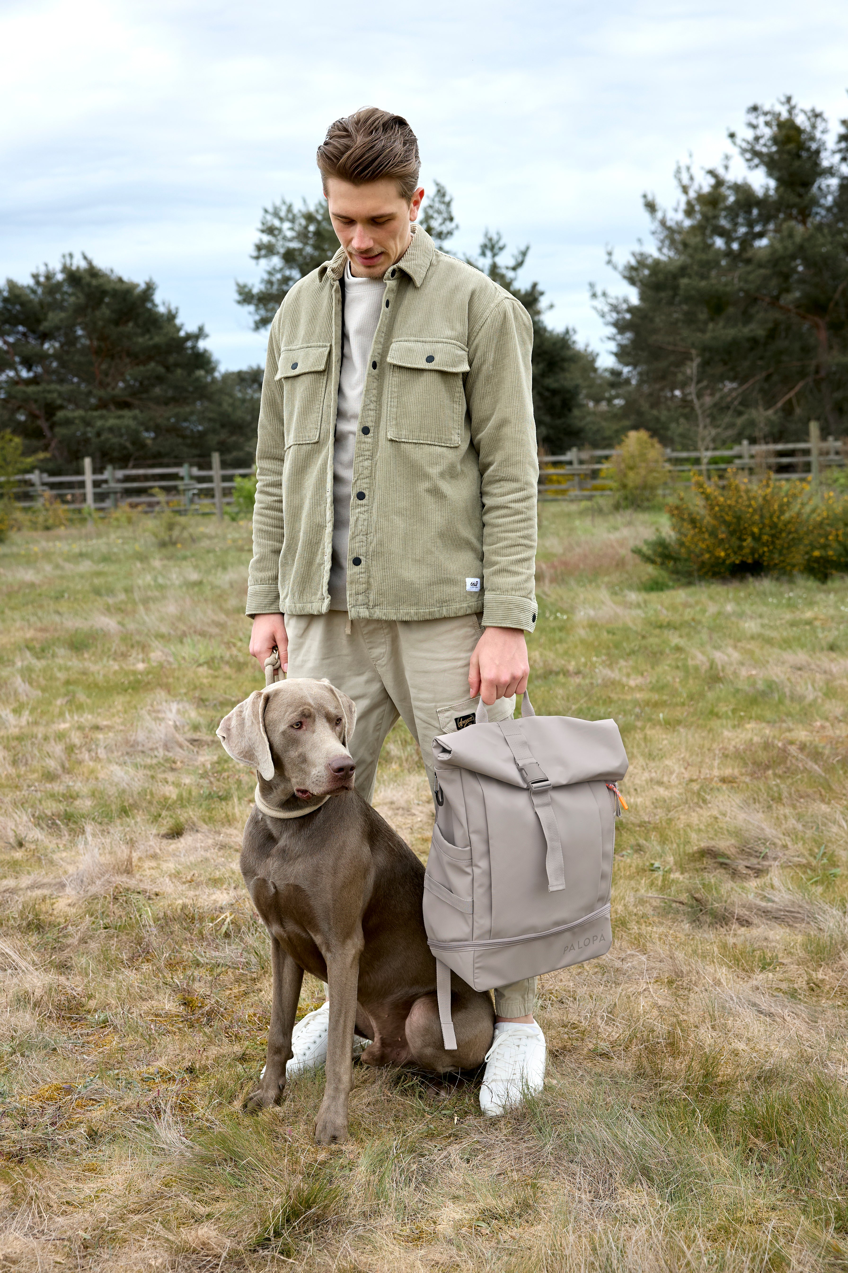 PALOPA Rucksack Rolltop Yoska Taupe Rucksack für Hunde Equipment